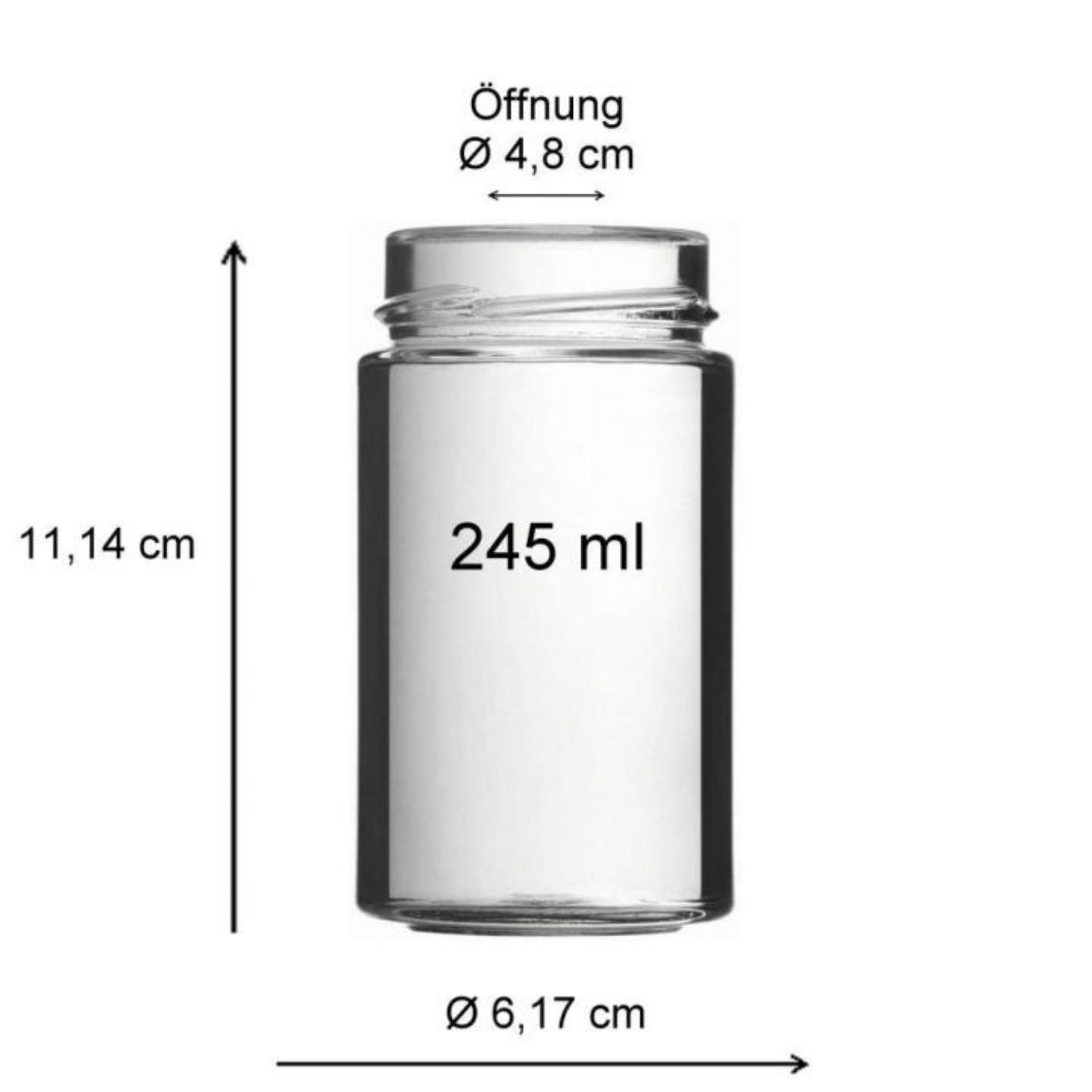 Glasdose 245 ml mit Deckel von Mikken, BlueSeal-Verschluss, ideal zur Aufbewahrung von Lebensmitteln, hochwertiges Material, langlebig und vielseitig einsetzbar