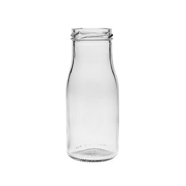 Kleine Glasflasche 156 ml für Milch Sahne Saft Smoothie Dressing Sauce