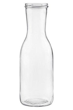 Saftkaraffe 1000 ml Milchflasche Wasserflasche Klarglas 