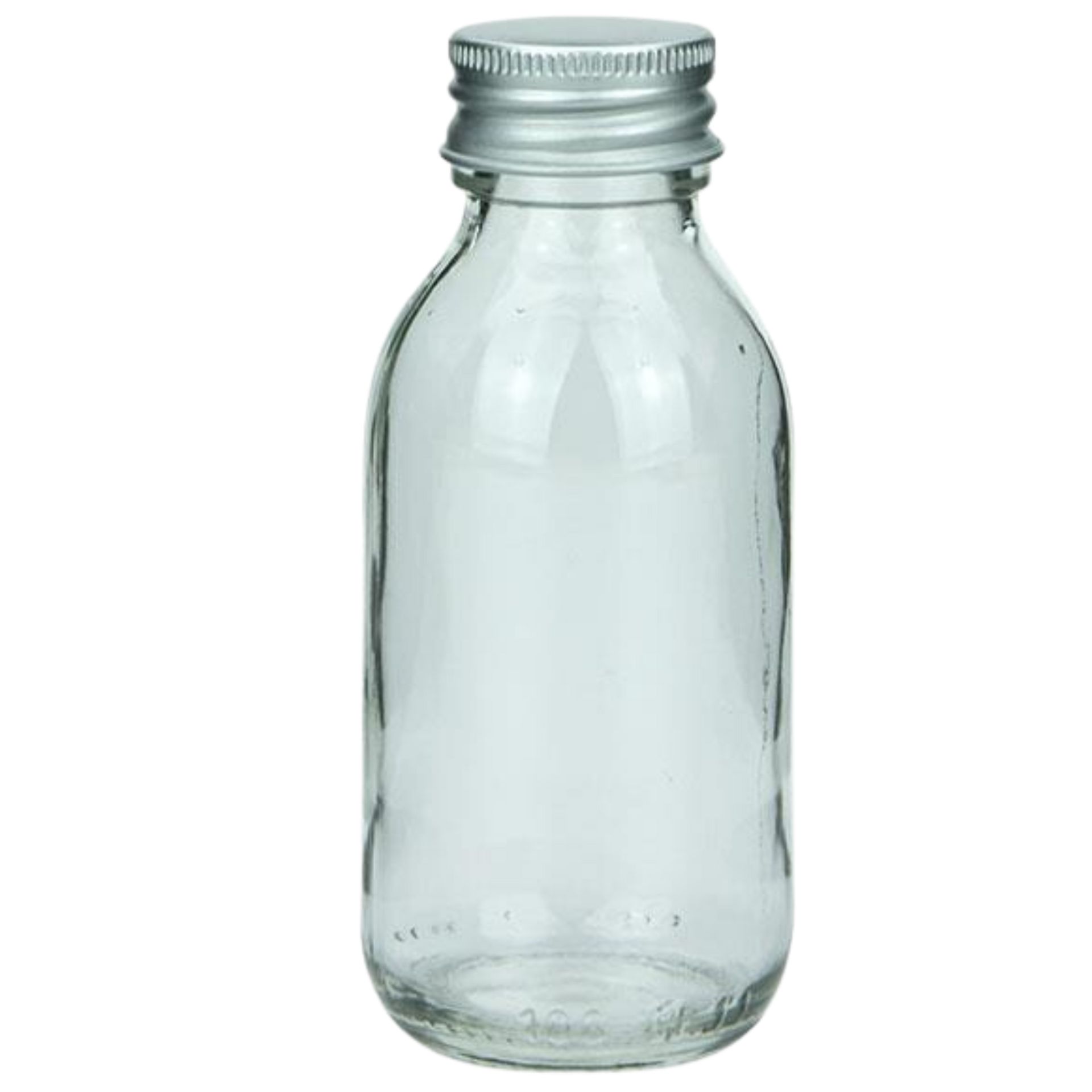 10er-Pack Glasflaschen mit Metalldeckel - Hochwertige Getränkeverpackungen Zehn leere, durchsichtige Glasflaschen mit Bügelverschluss in zwei Reihen nebeneinander auf weißem Hintergrund.