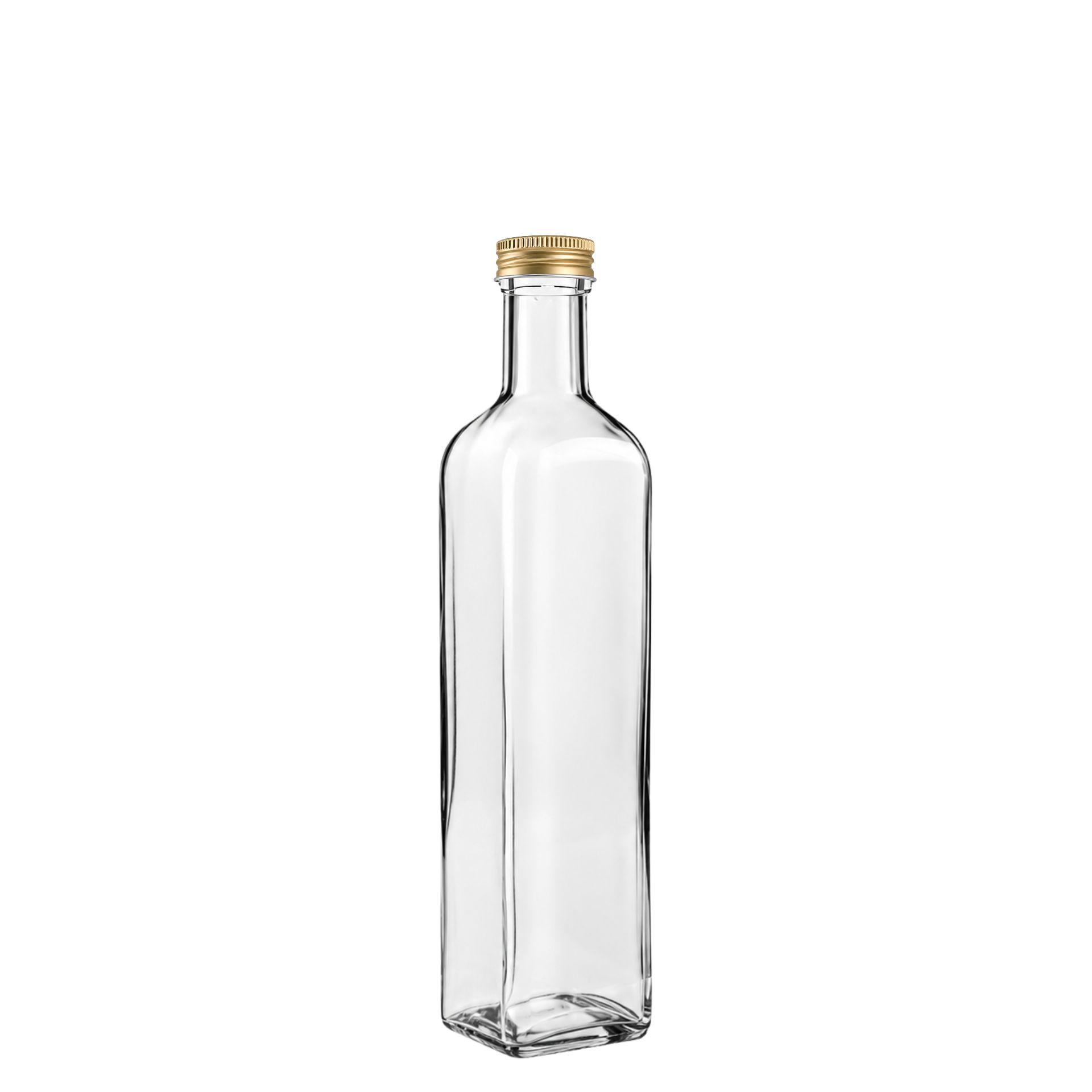 Glasflasche  500 ml eckig Marasca klar