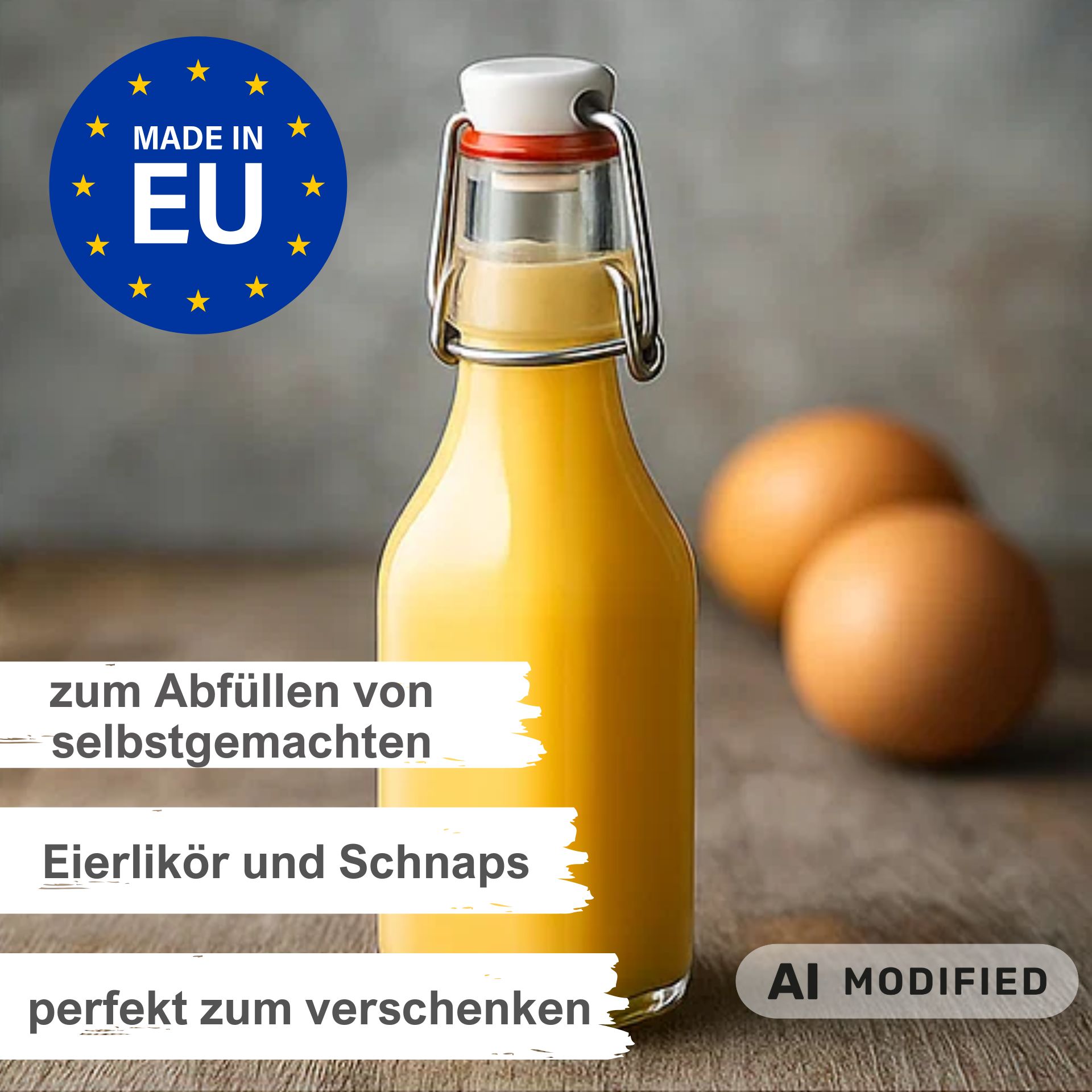 Bügelflaschen Set 6x250 ml eckig