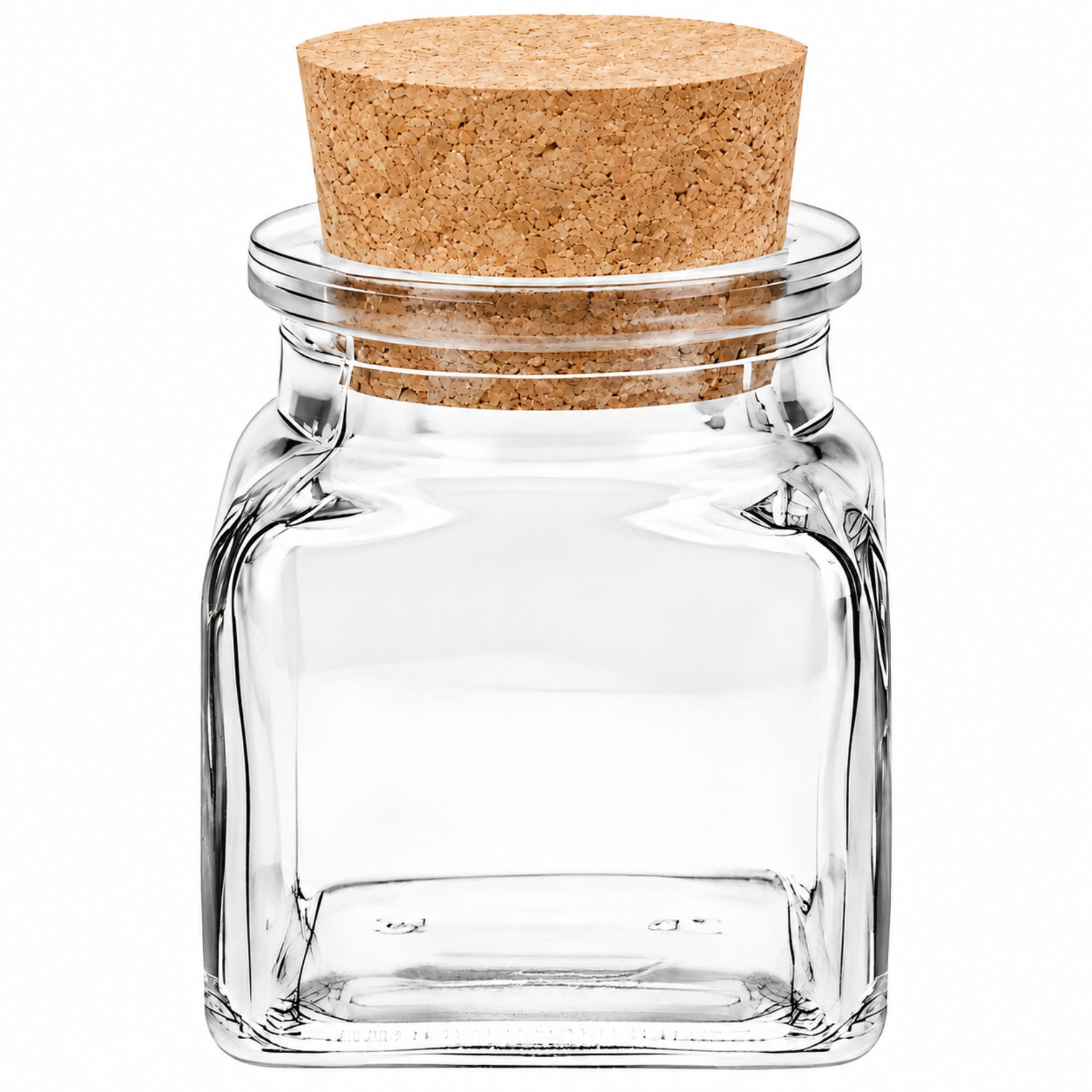Korkenglas  120 ml Gewürzglas eckig