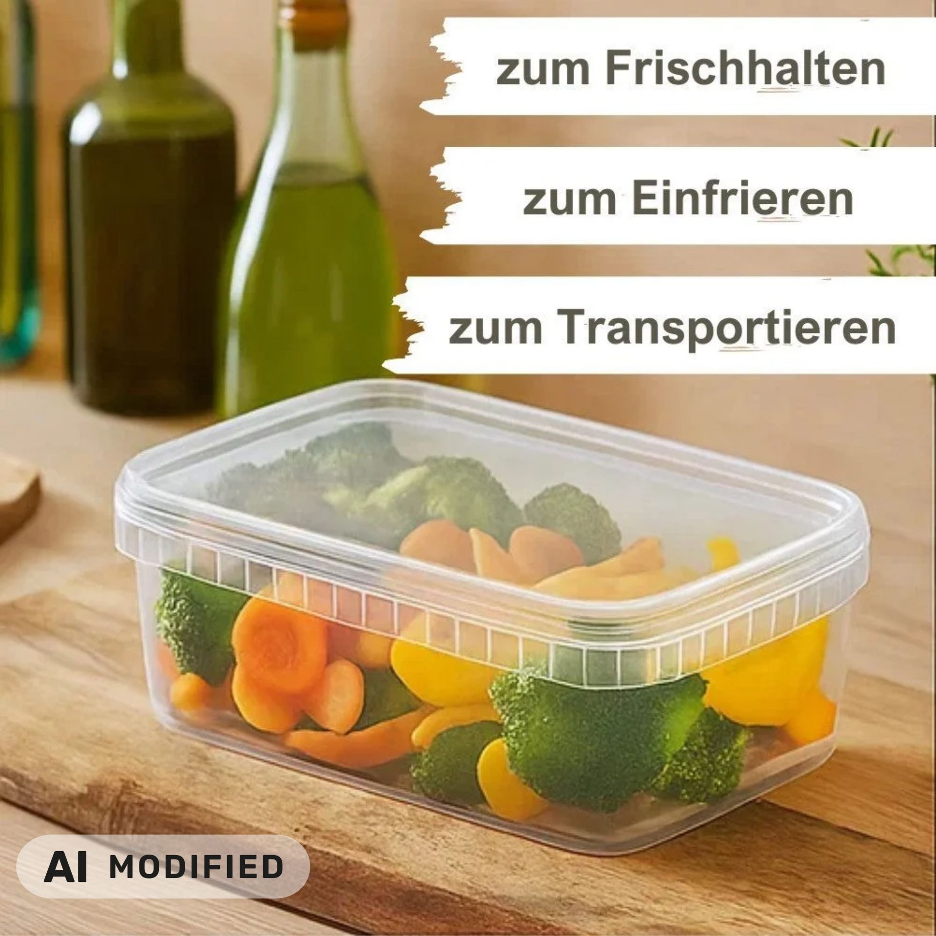 Kunststoffdose 1200 ml Frischhaltebox mit Deckel