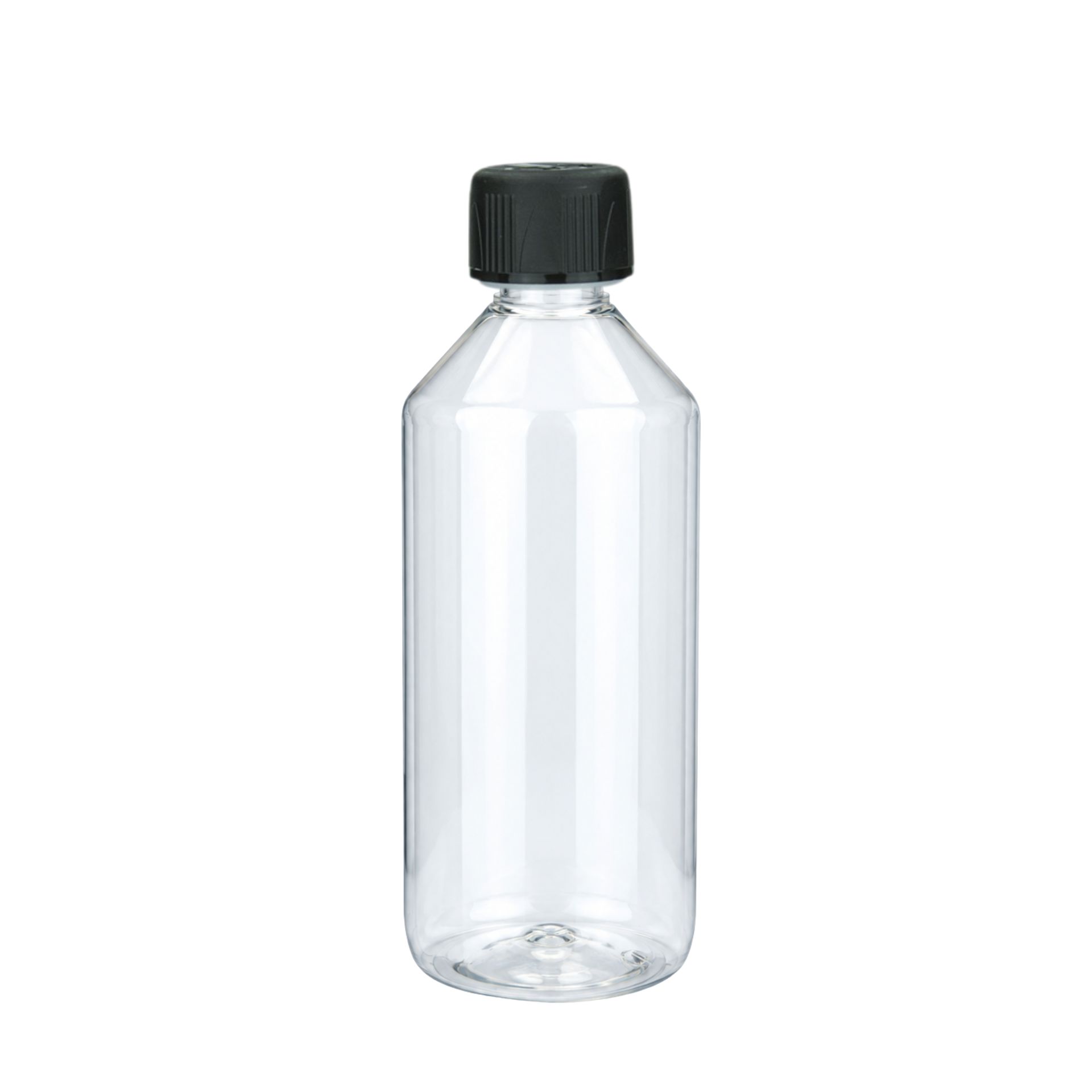 PET Flasche 500 ml Laborflasche Klar Kunststoff mit Schraubdeckel (Kisi)