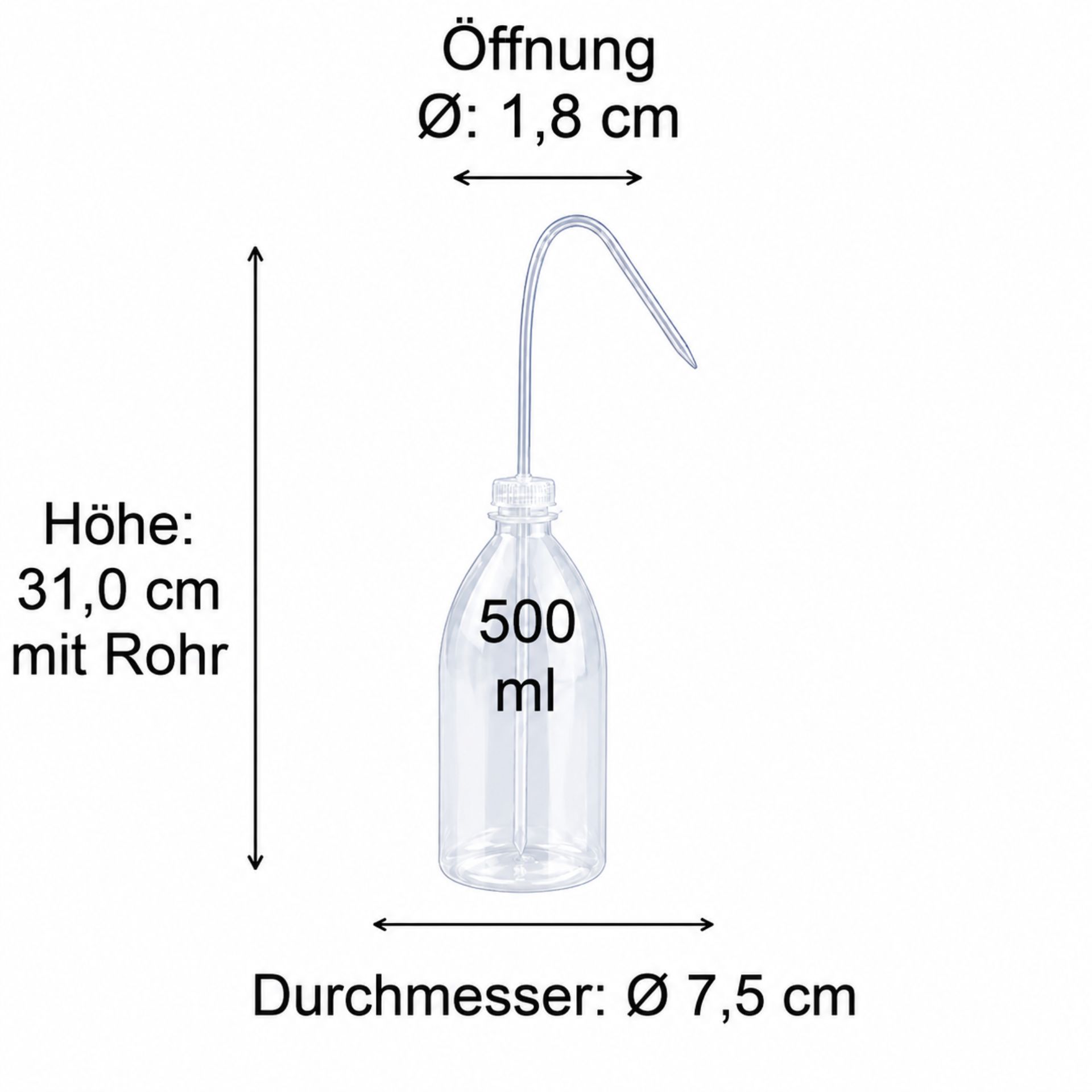 Das Bild zeigt eine grafische Darstellung der Maße eines 500ml Weithalsglases (Modell VI9102KH) in Millimetern, verfügbar auf der Webseite für Flaschen, Gläser und Dosen.