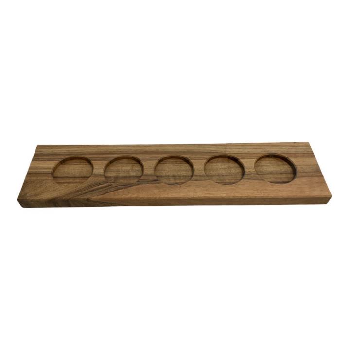gewurzregal-board-nussbaum-5-84169-gg13b4011 Gewürzregal aus Nussbaumholz, Board-Design mit fünf Ablagen, ideal für die Aufbewahrung von Gewürzen und Küchenutensilien.
