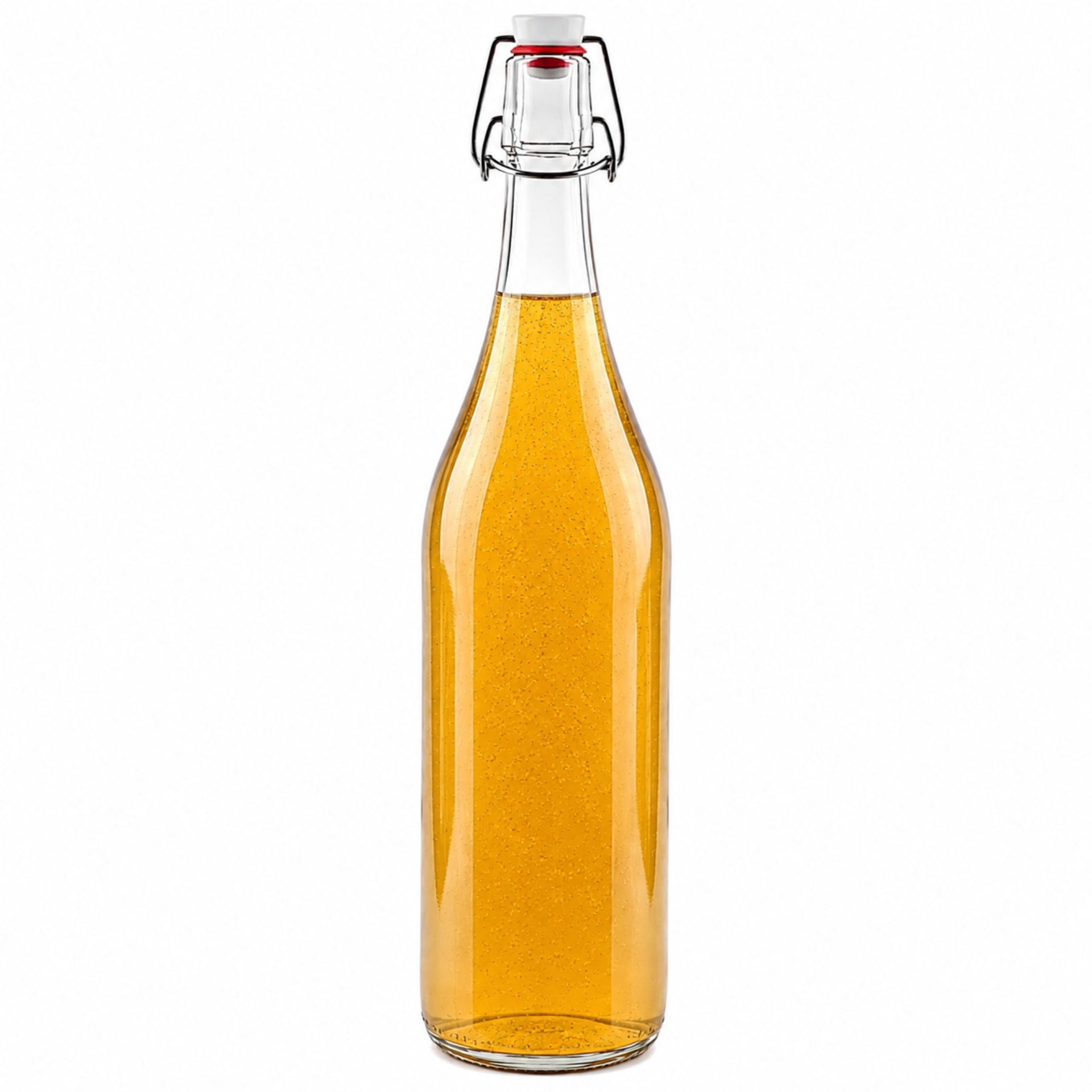 Glasflasche 1000 ml mit Bügelverschluss - Transparent, langlebig und ideal für Getränkeaufbewahrung