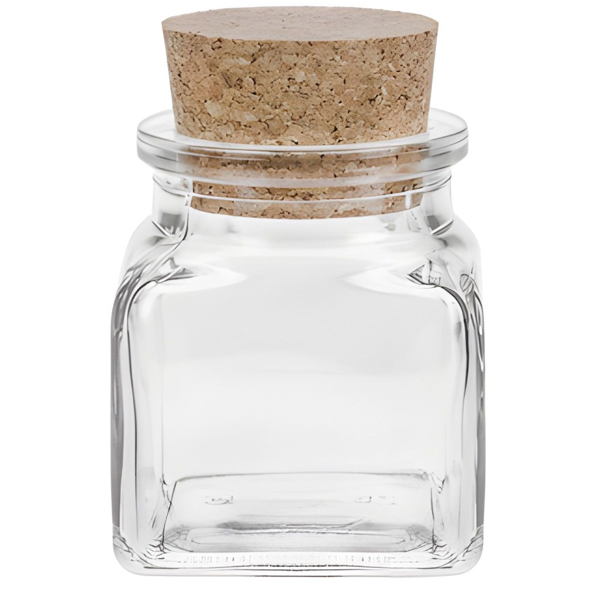 Korkenglas  120 ml Gewürzglas eckig
