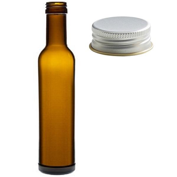 mikken Braune Flaschen Glasflaschen für Öl Glasflasche Ölflasche Likörflasche 250 ml mit Schraubverschluss 
