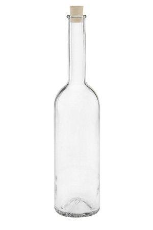 Glasflasche 700 ml mit Korken schlank hoch 