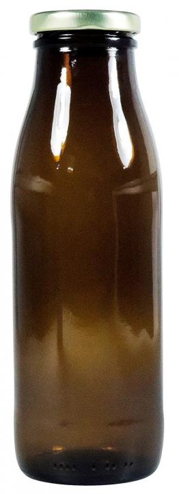 Braune 500 ml Glasflasche mit Schraubdeckel – Milchflasche für Getränke und Aufbewahrung Braune Glasflasche 500 ml, Milchflasche, inklusive Deckel, ideal zur Aufbewahrung von Flüssigkeiten und umweltfreundlicher Alternative zu Plastikbehältern.