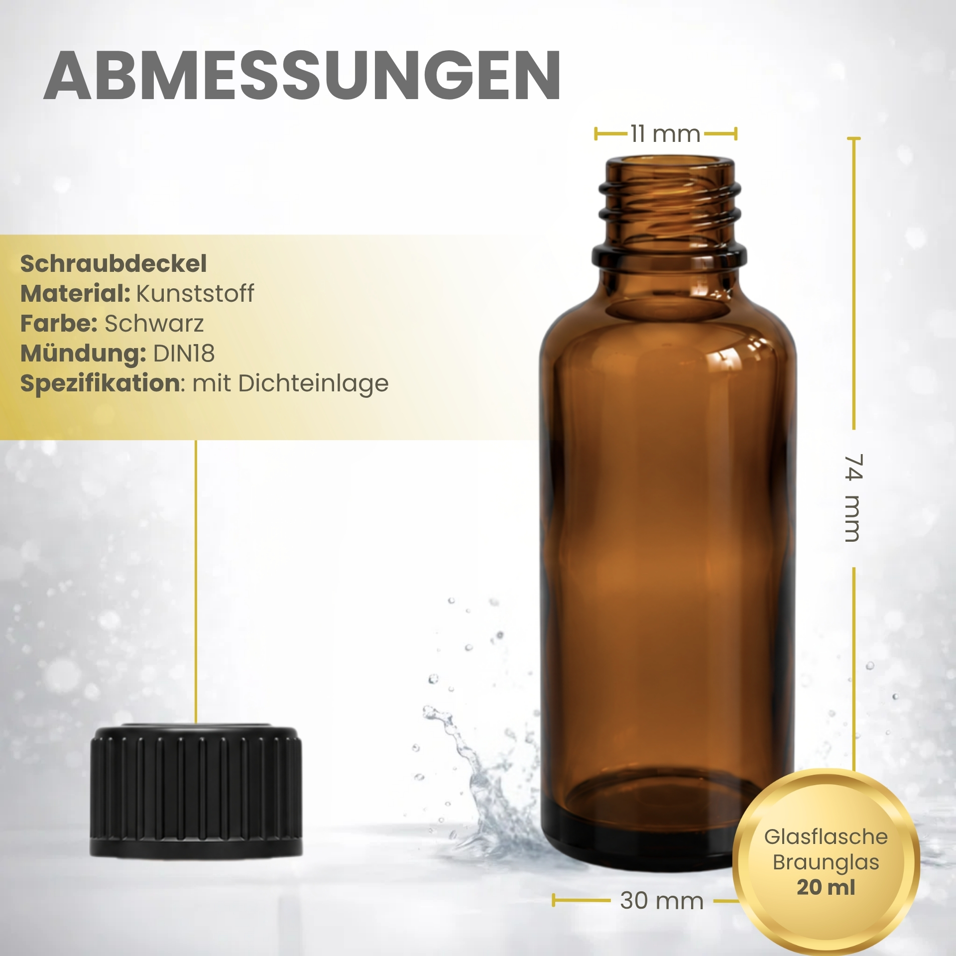 Apothekerflasche   20 ml braun
