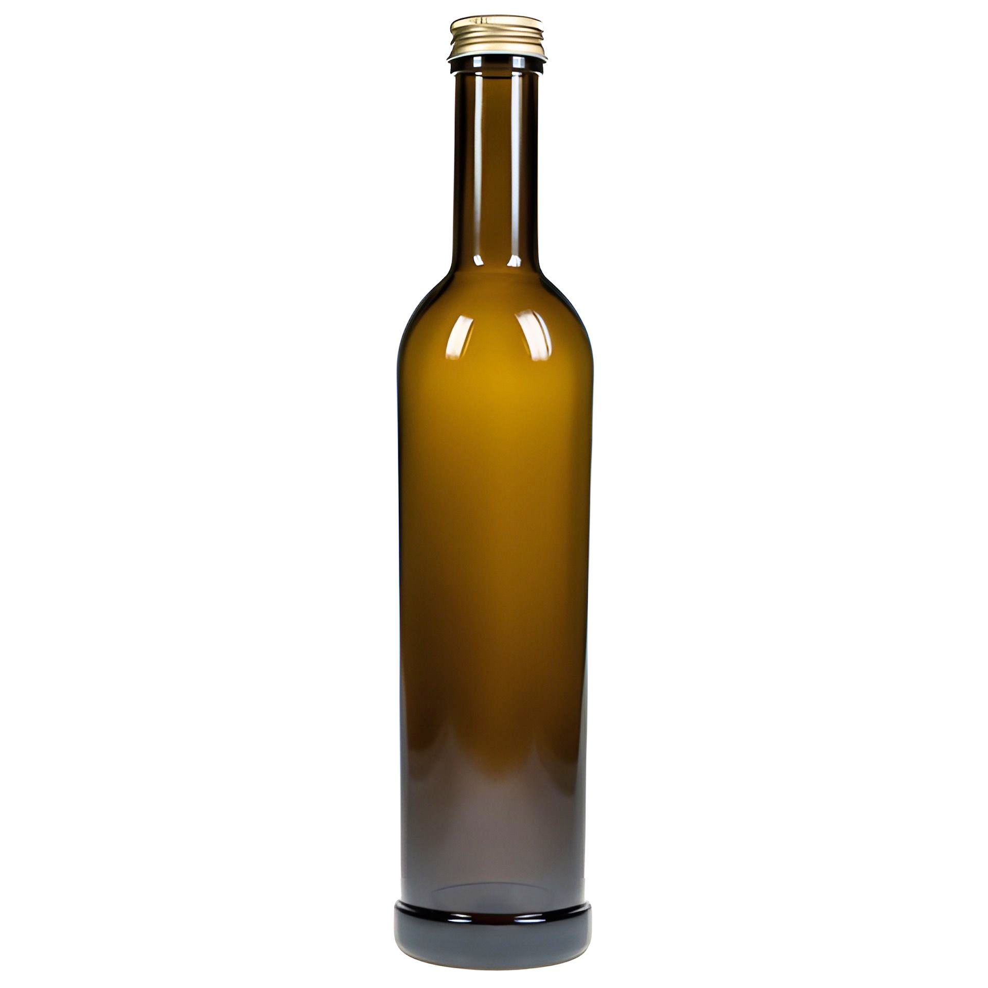 Glasflasche  500 ml rund braun Ölflasche