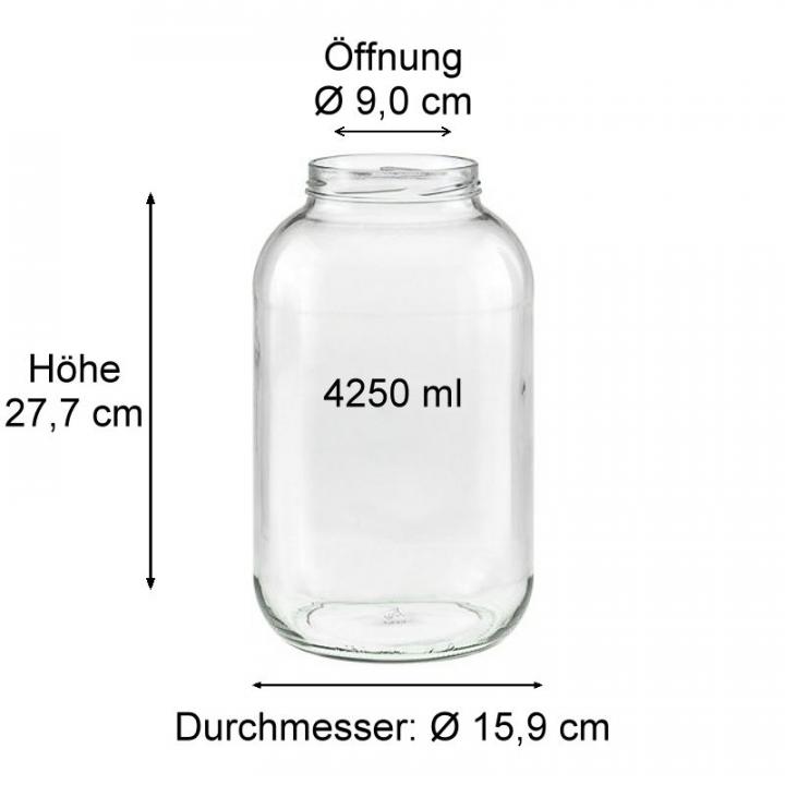 Fermentationsglas 4250 ml mit Schraubverschluss 