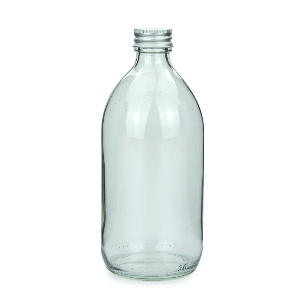 Sirupflasche 500 ml  Glas Klar mit Schraubdeckel