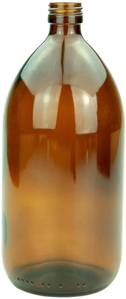 mikken 1000 ml Pharmaflasche Braunglas Braune Glasflaschen für Medizin, Chemikalien, Reinigungsmittel