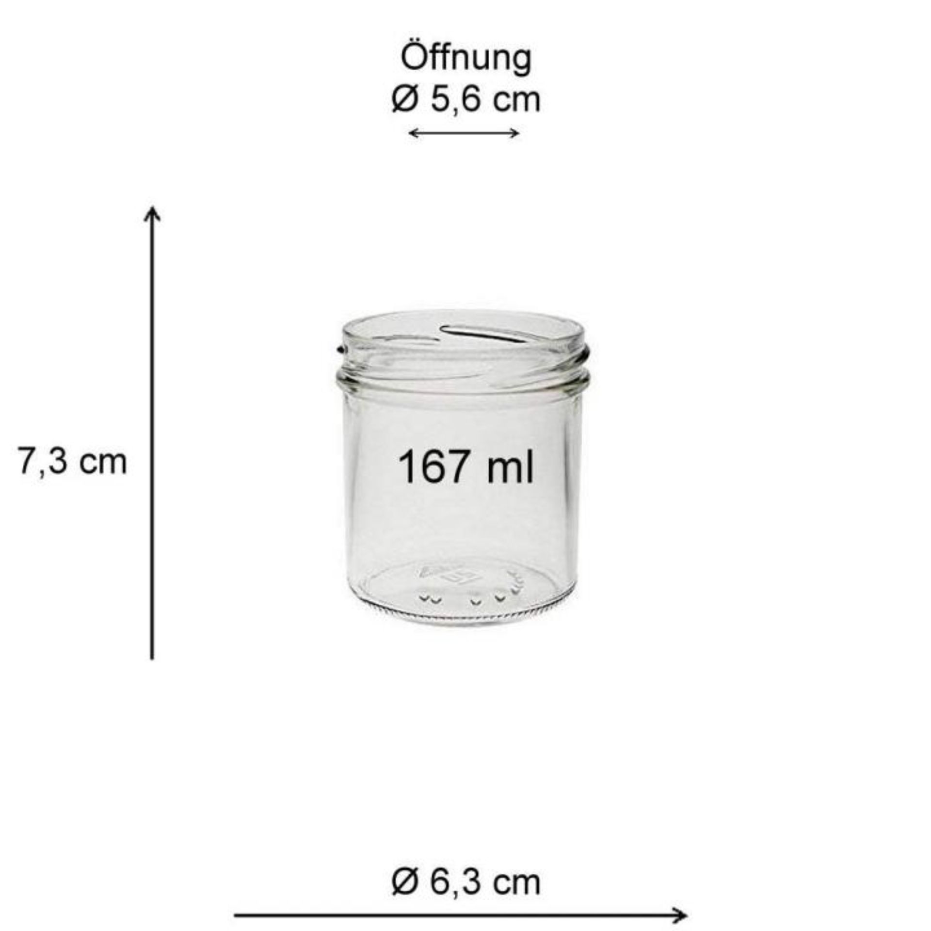 Einmachglas 167 ml Sturzglas mit farbigem Deckel - ideal zum Einmachen und Konservieren von Lebensmitteln. Nachhaltiges und vielseitig verwendbares Glasgefäß.
