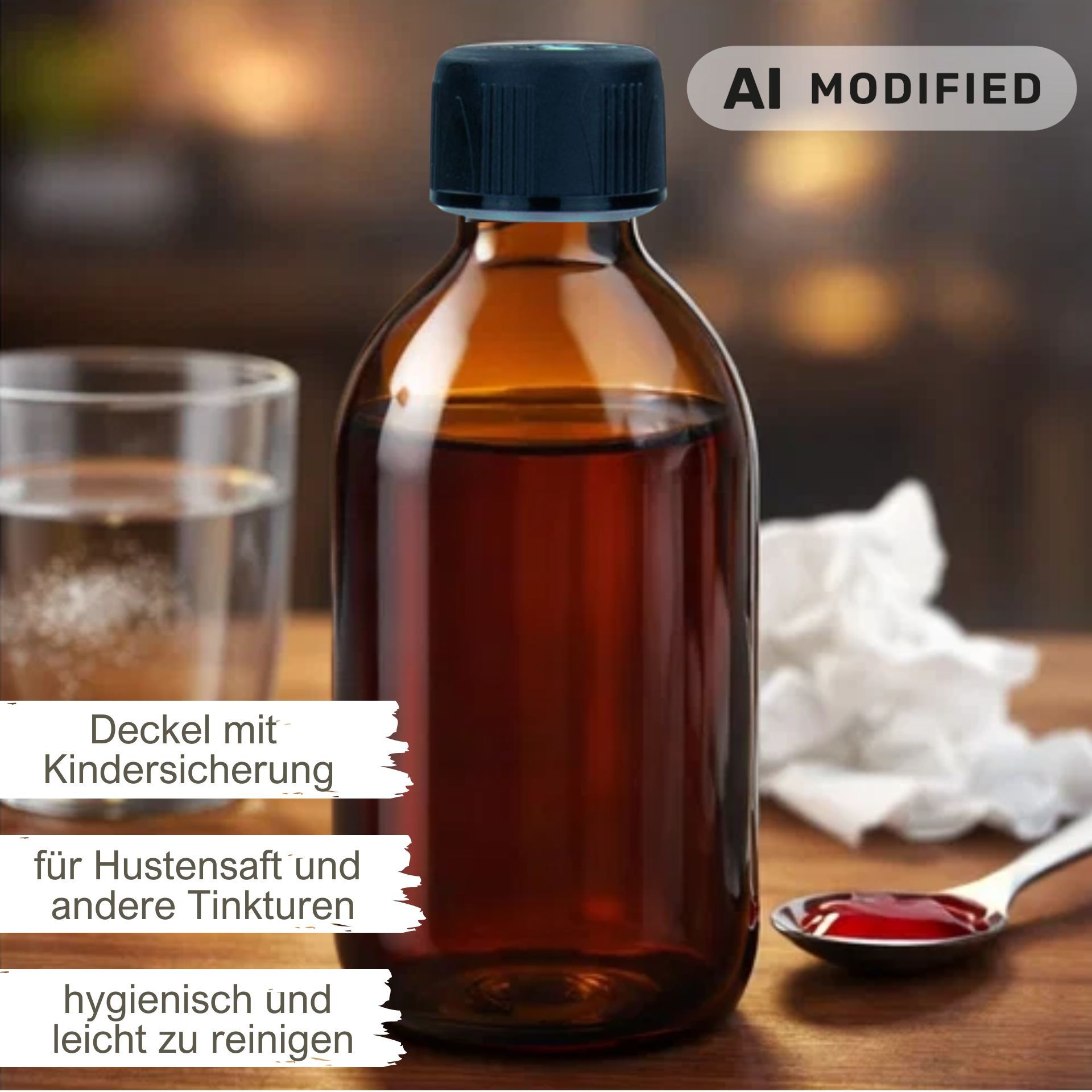 Apothekerflasche  500 ml Glas Schraubdeckel (Kisi)