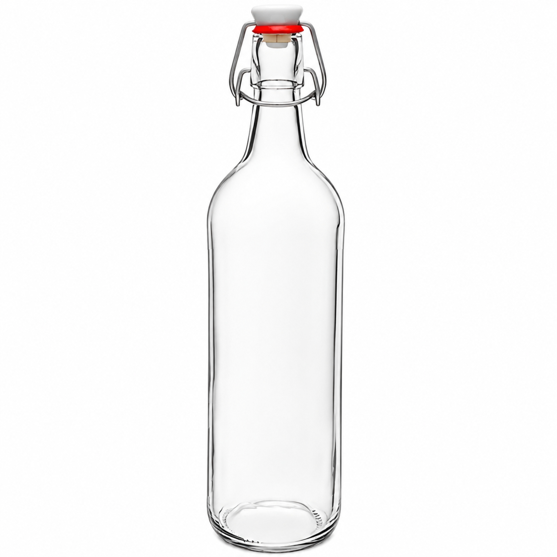 Glasflasche 1000 ml mit Bügelverschluss aus Porzellan