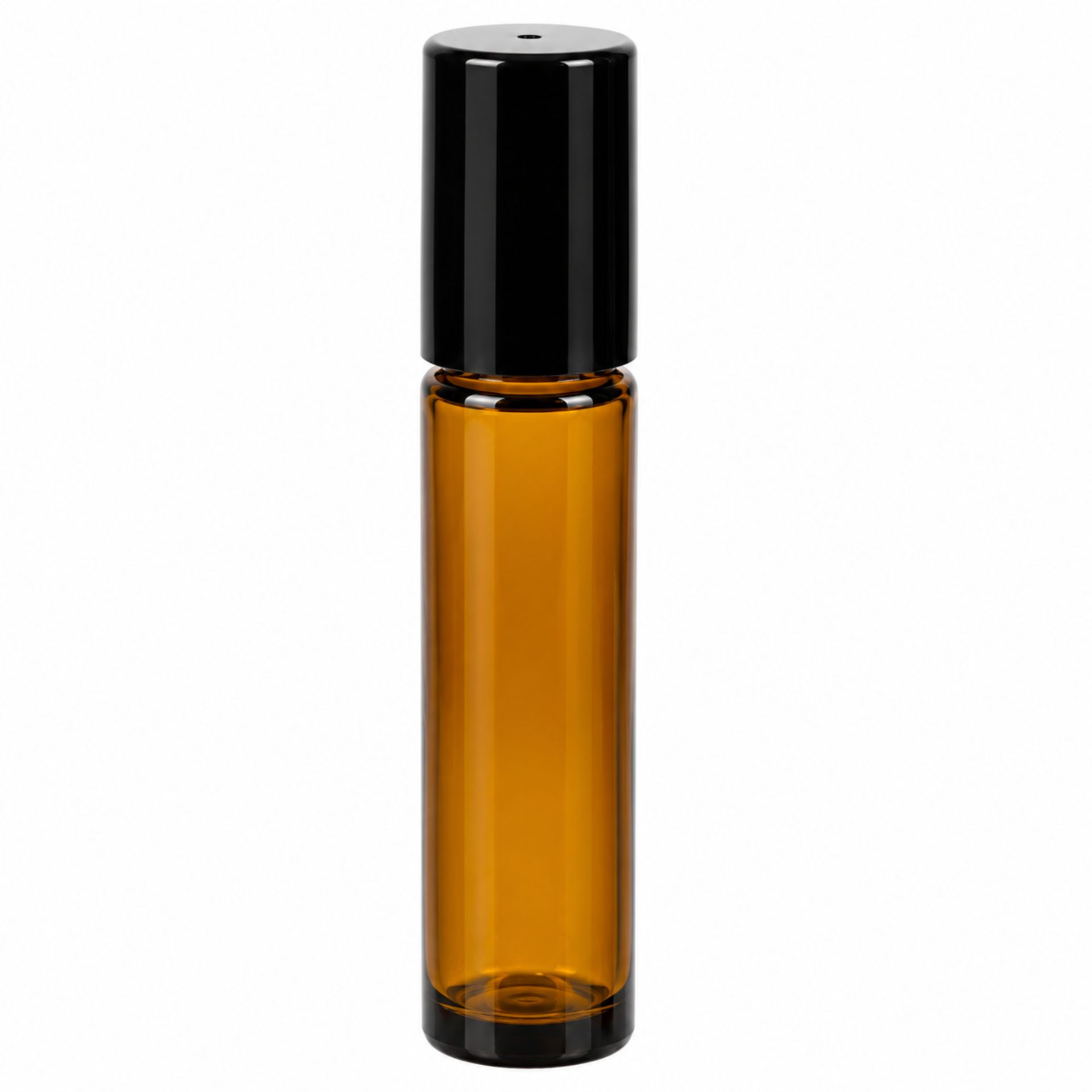 Brauner Glas-Deoroller 10 ml, BPA-frei, Roll-on Flasche für personalisierte Kosmetik- und Pflegeprodukte.
