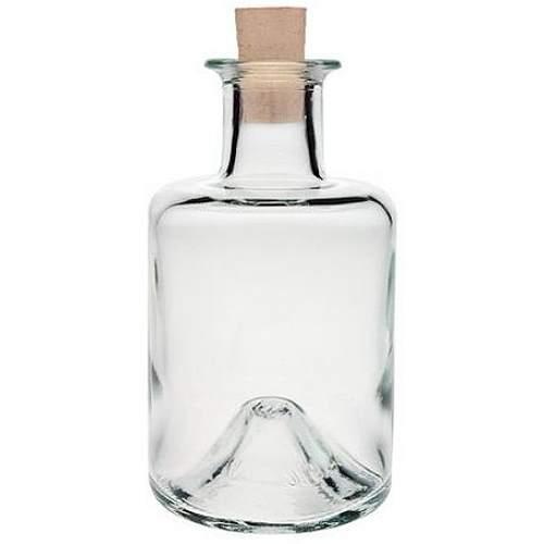 200 ml Apothekerflasche mit Korken Klarglas 