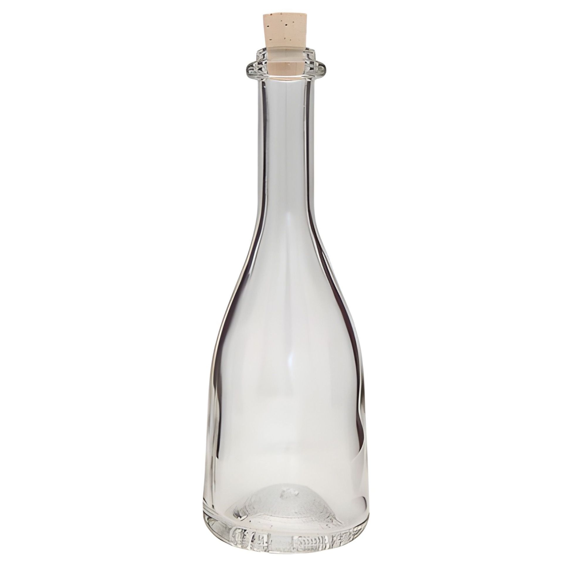 Glasflasche  200 ml bauchig mit Korken