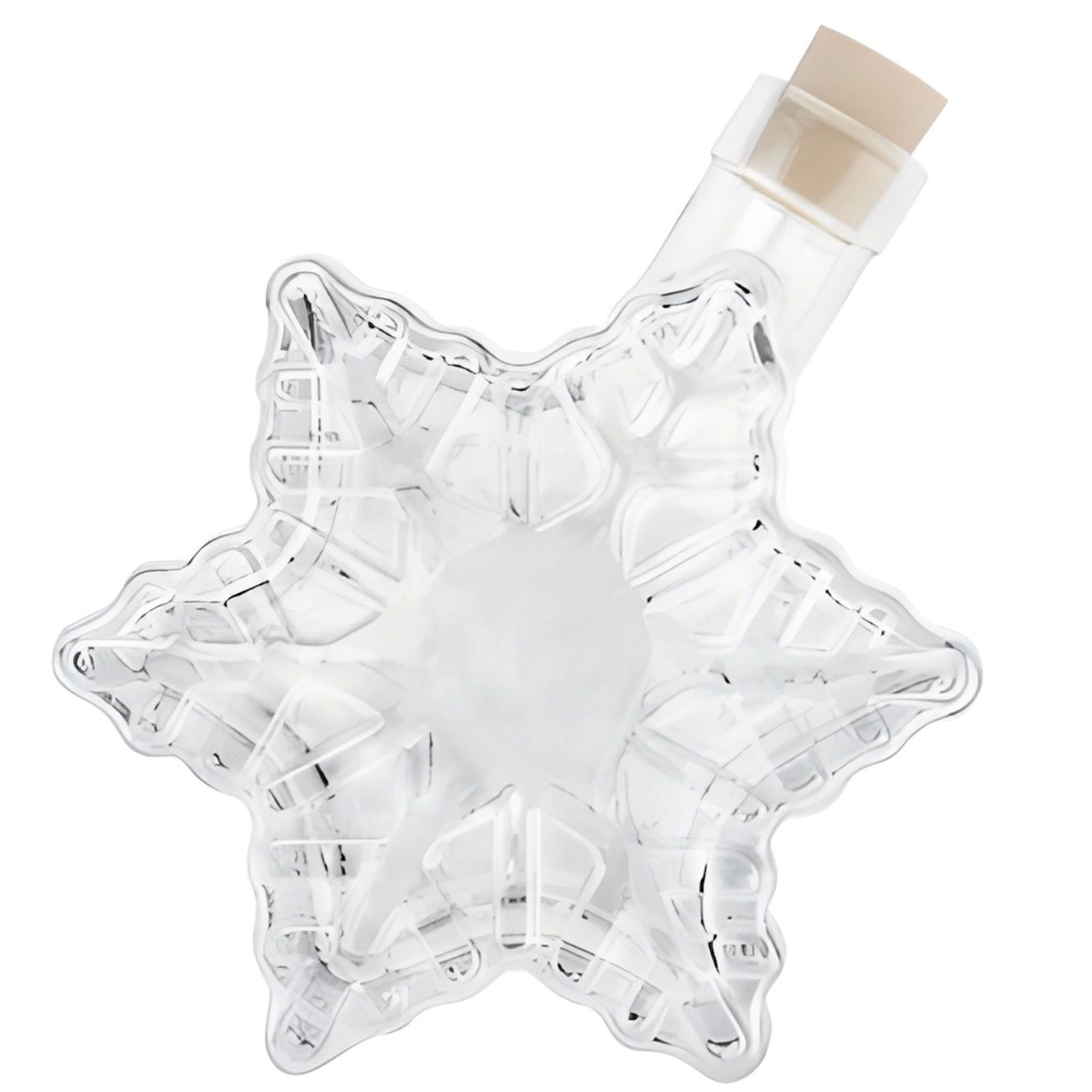 Glasflasche  200 ml Schneeflocke