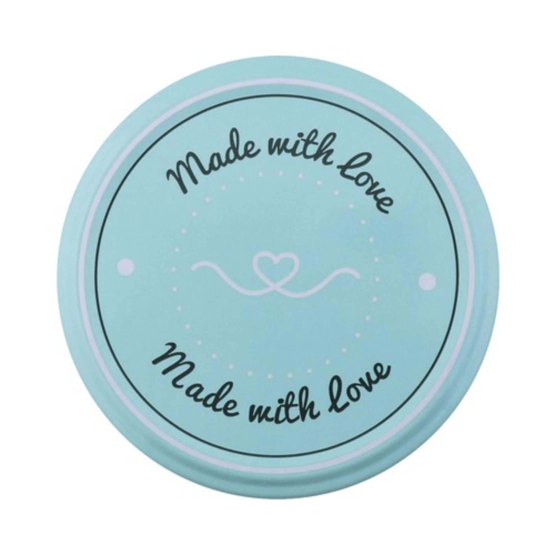 Twist-Off Deckel  TO 82 / 8,5 cm Türkis Made with love
