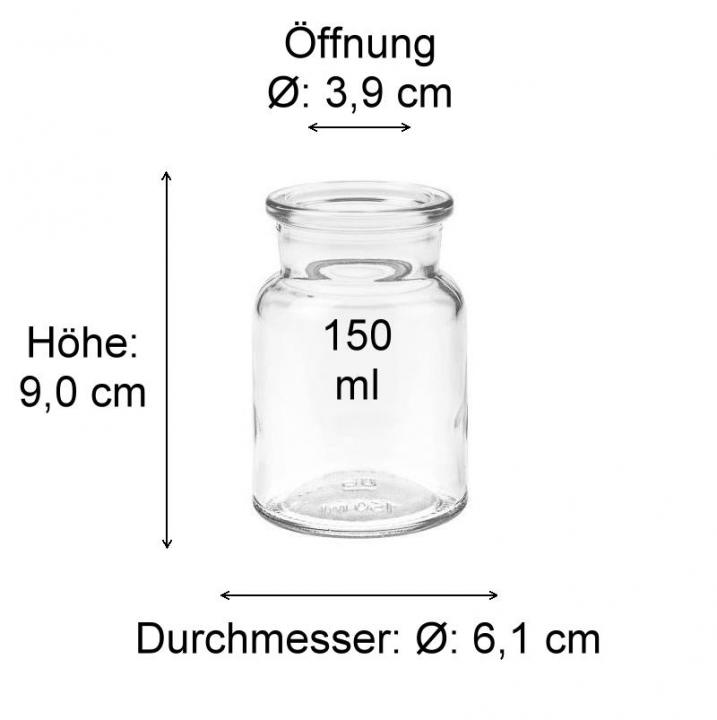 Gewürzglas  150 ml rund mit Holzdeckel