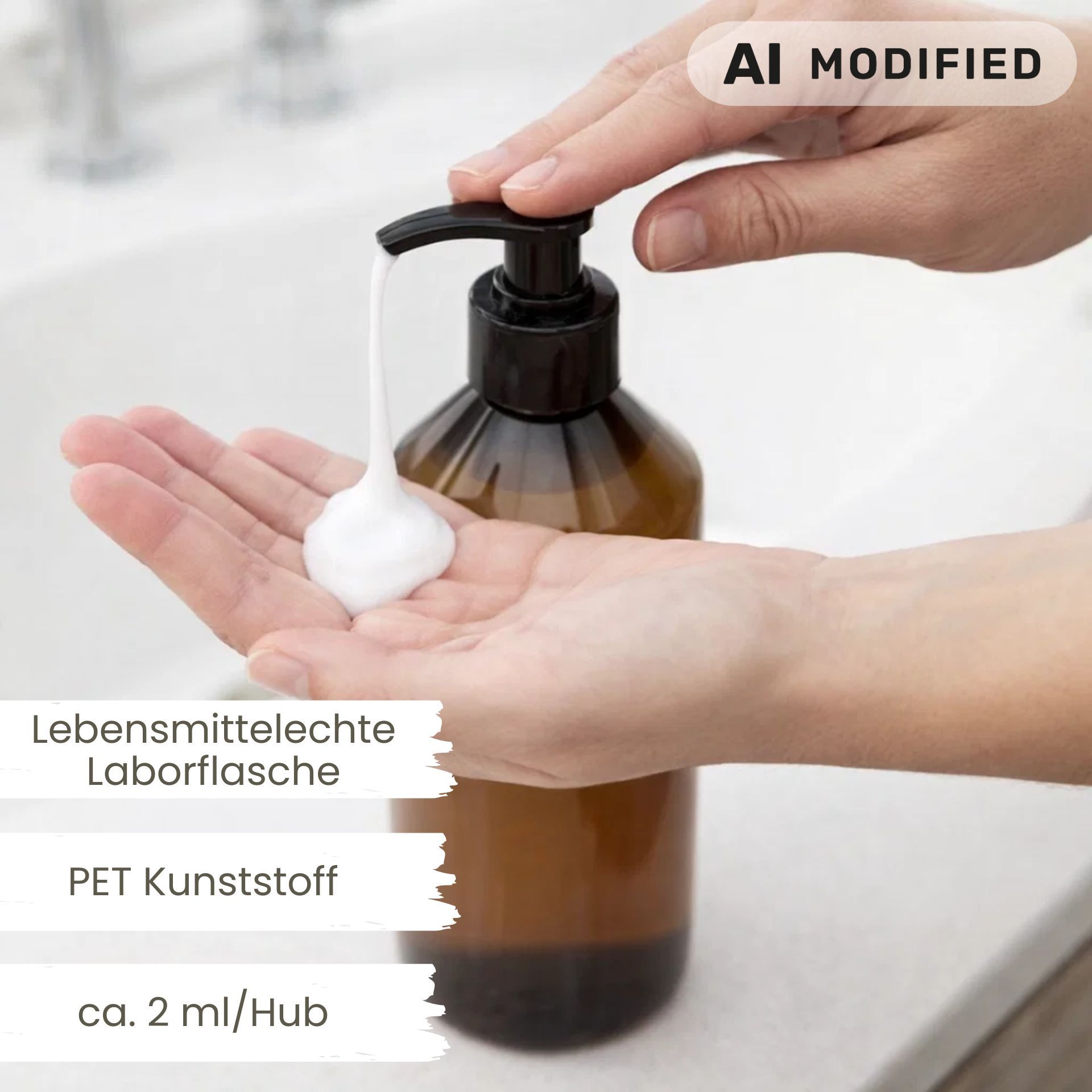 Seifenspender 1000 ml braun Lotionspender PET Kunststoff
