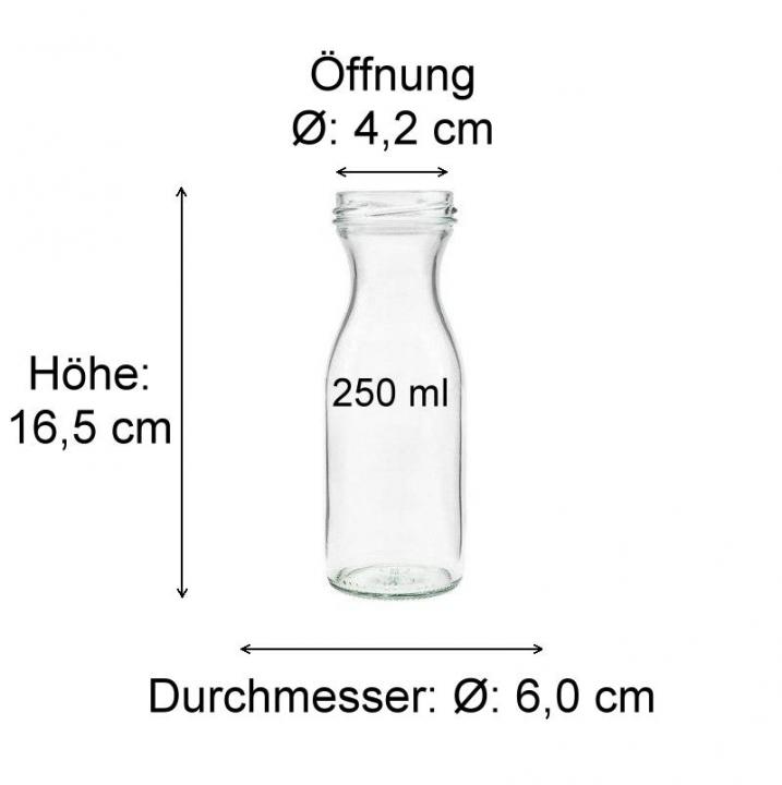 Glasflasche  250 ml Saftflasche