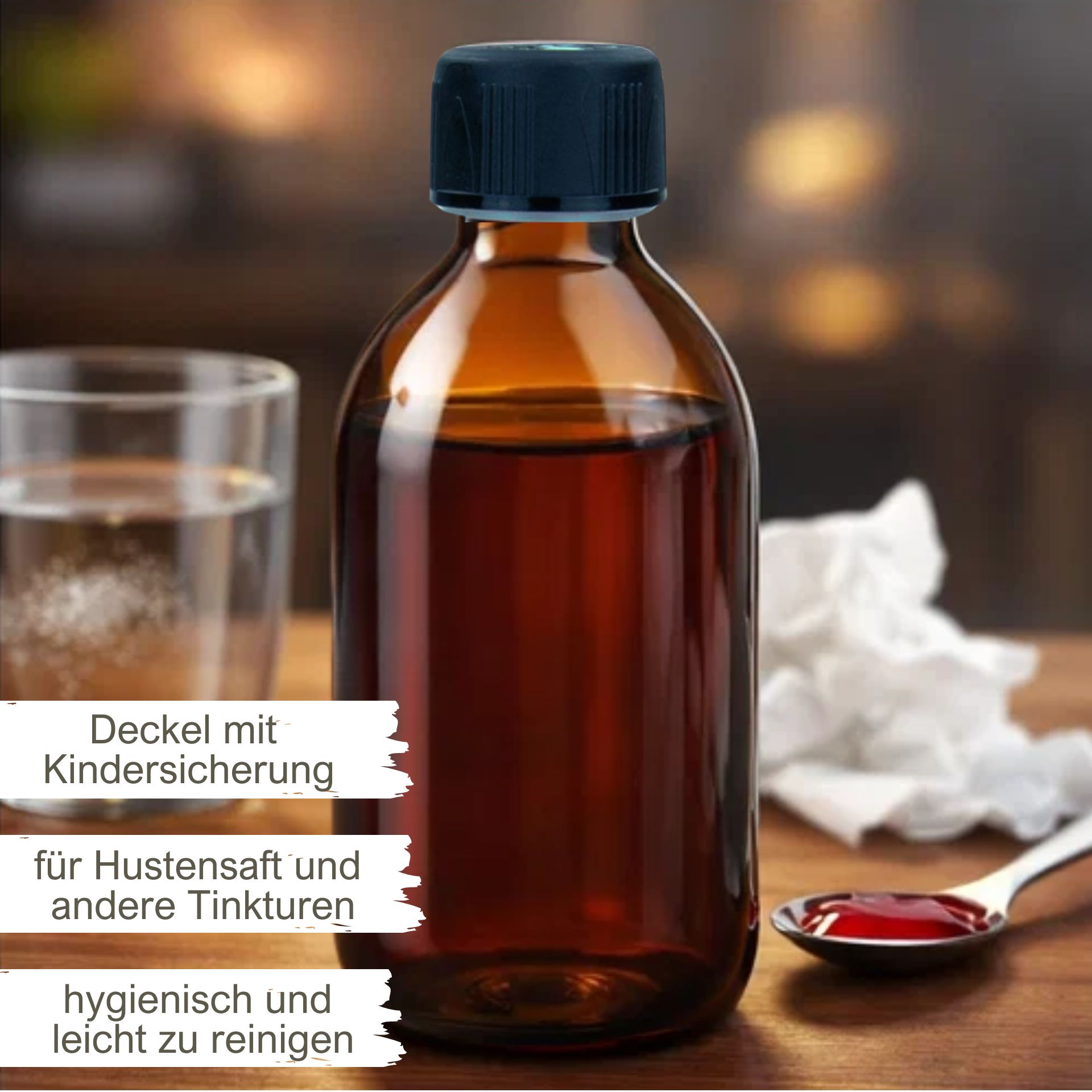 Apothekerflasche  500 ml Glas Schraubdeckel (Kisi)