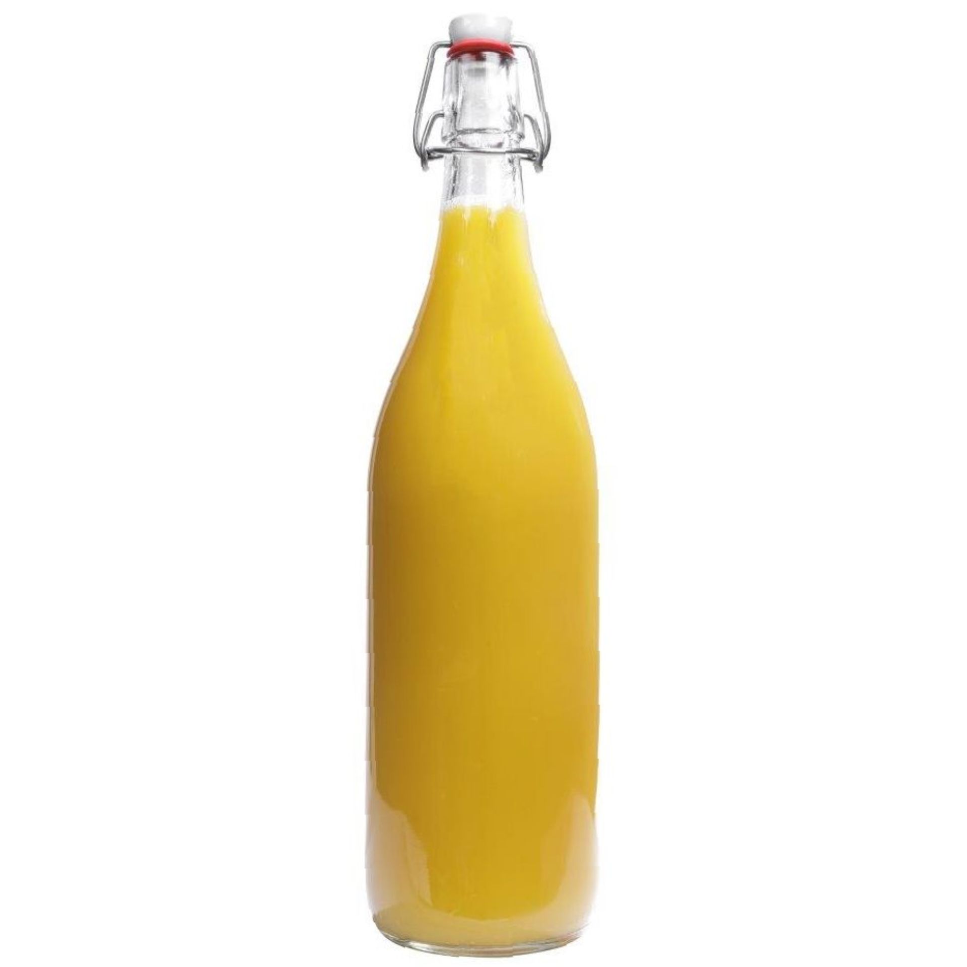 Glasflasche 1000 ml mit Bügelverschluss - Transparent, langlebig und ideal für Getränkeaufbewahrung