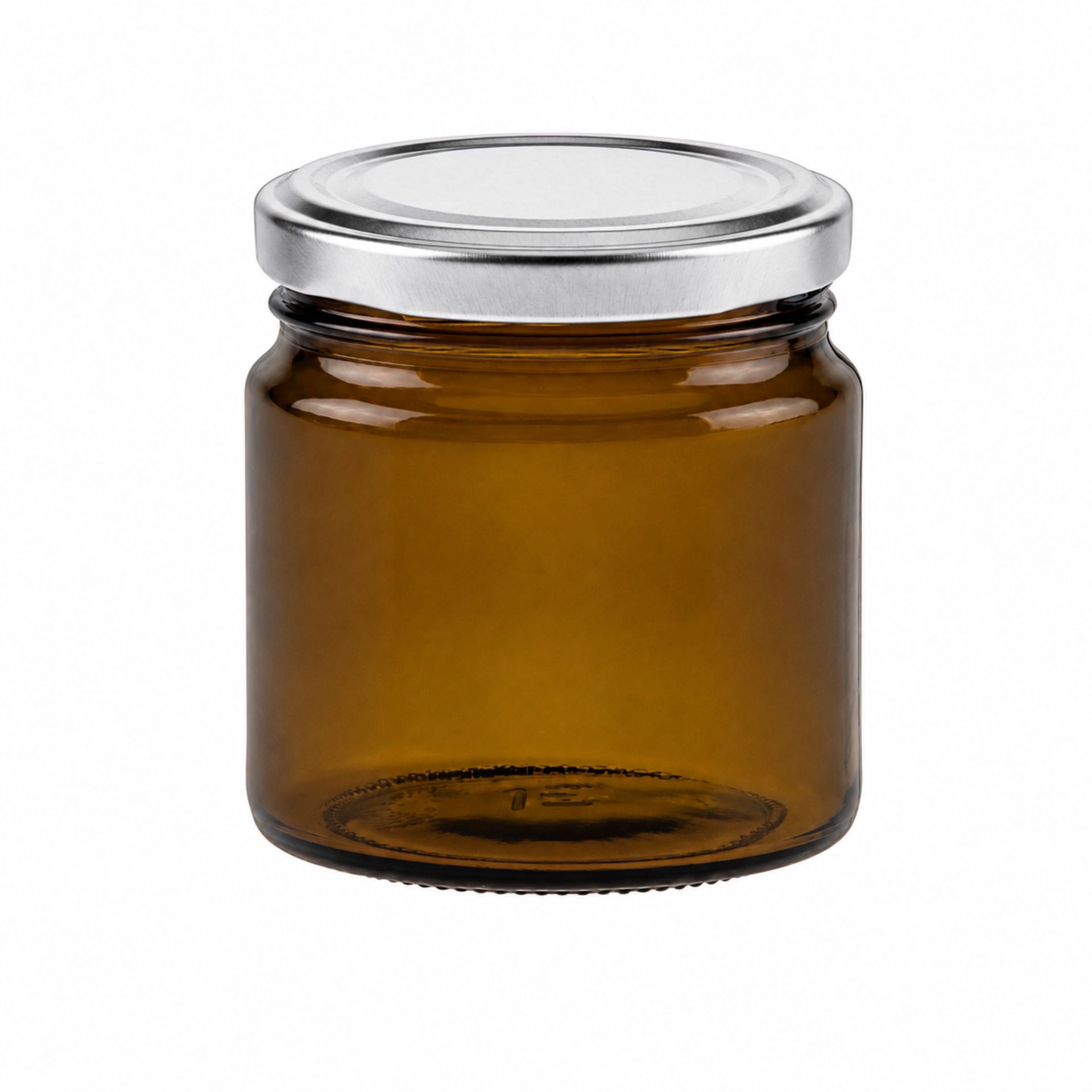 Einmachglas 215 ml braun Rundglas