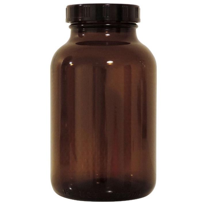 mikken Apothekerglas 1 Liter Braun mit Schraubverschluss Weithalsflasche 1000 ml amber