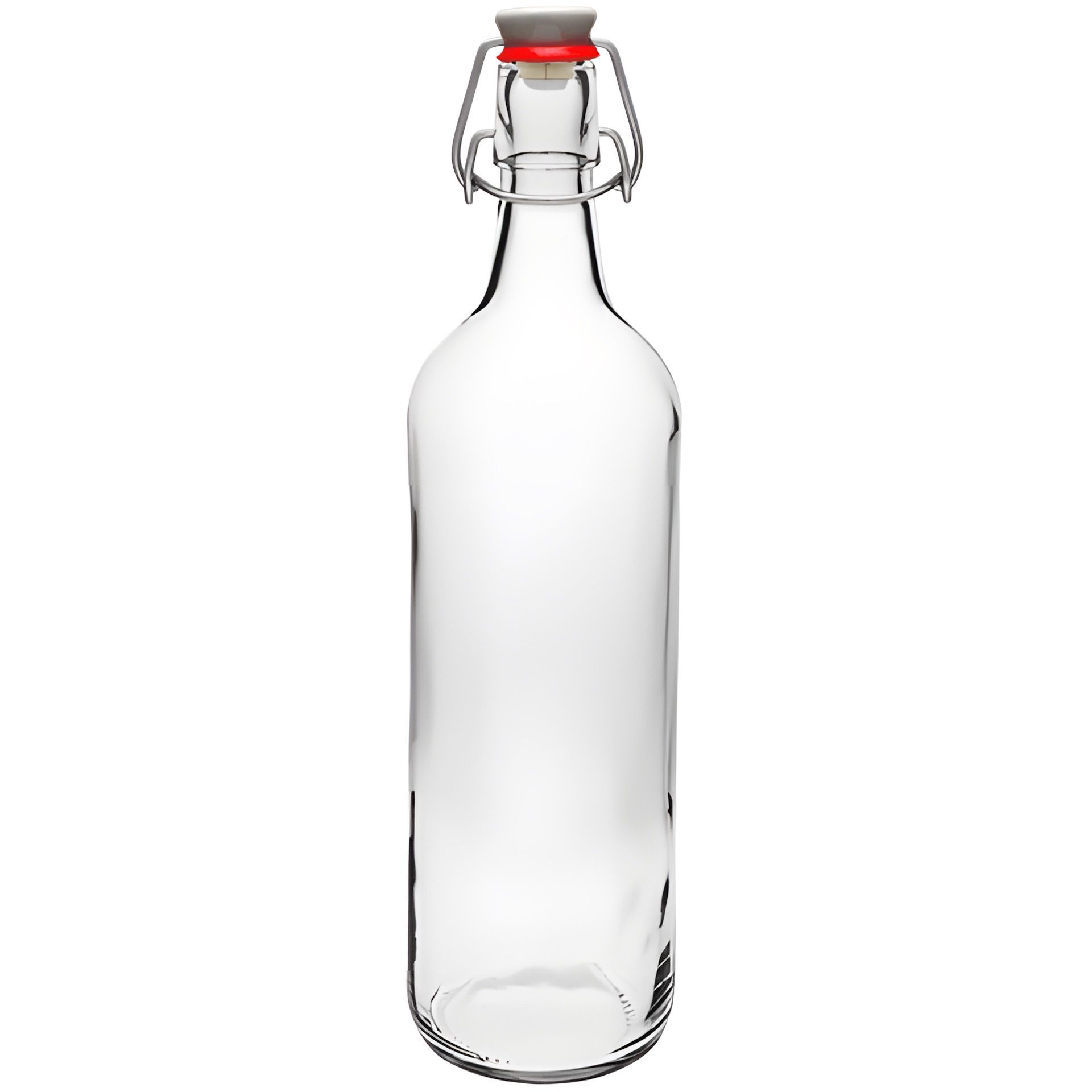 Glasflasche 1000 ml mit Bügelverschluss aus Porzellan
