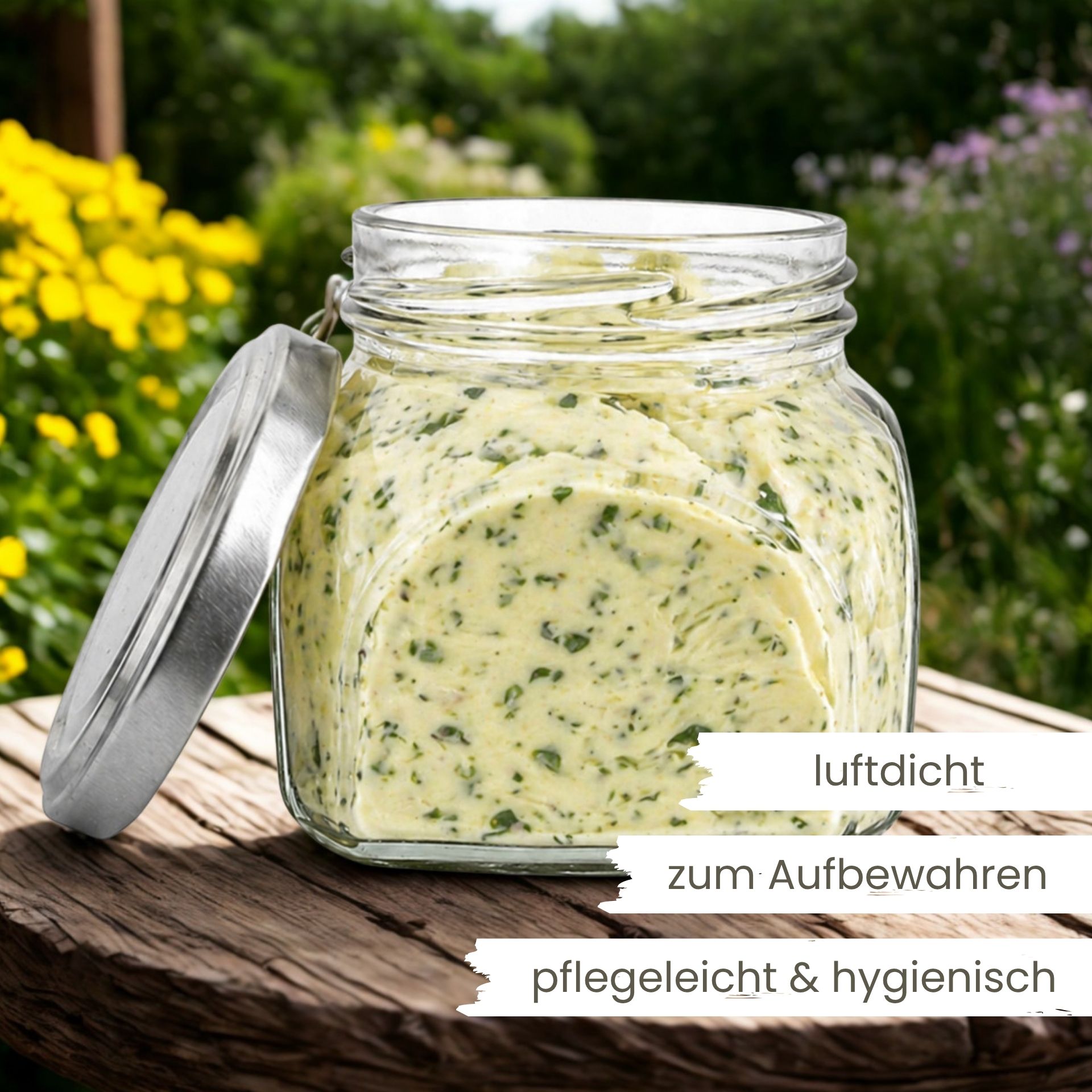 Einmachglas  200 ml Quadratglas