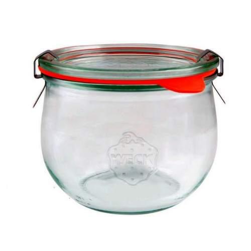 WECK Tulpenglas  580 ml Rundrandglas mit Gummiring und Klammern