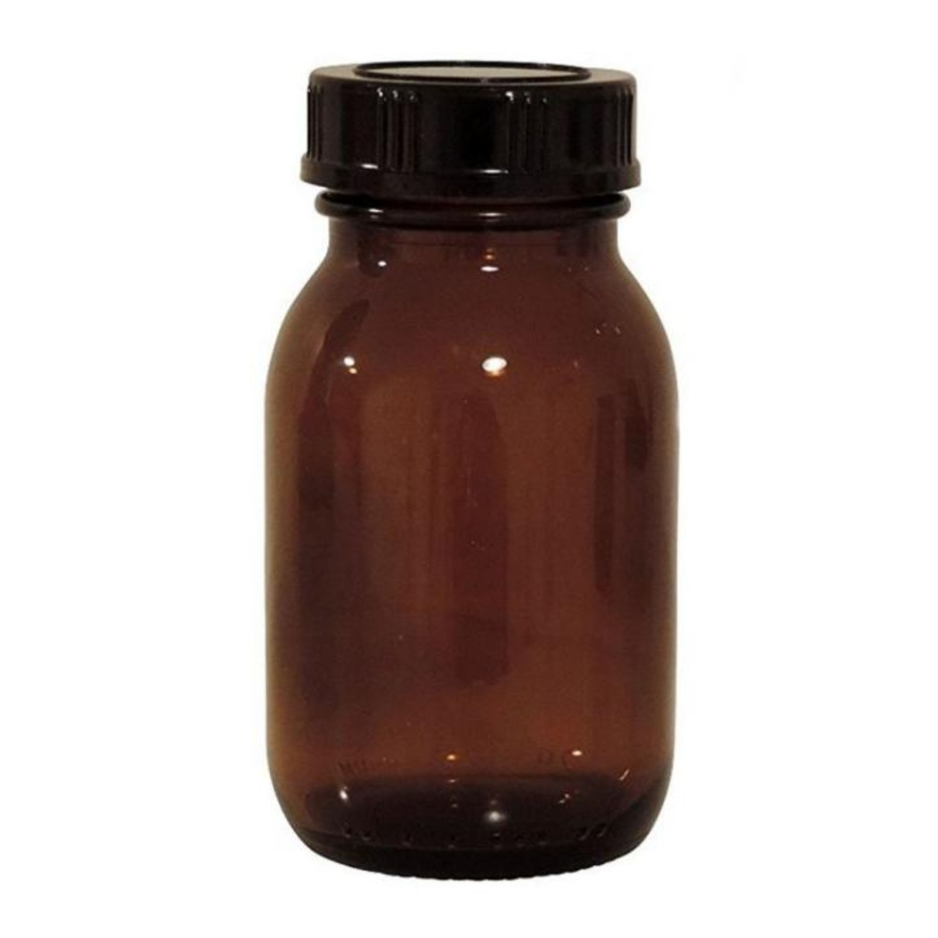 Braune Apothekerflasche 125 ml Weithalsflasche mit Schraubdeckel