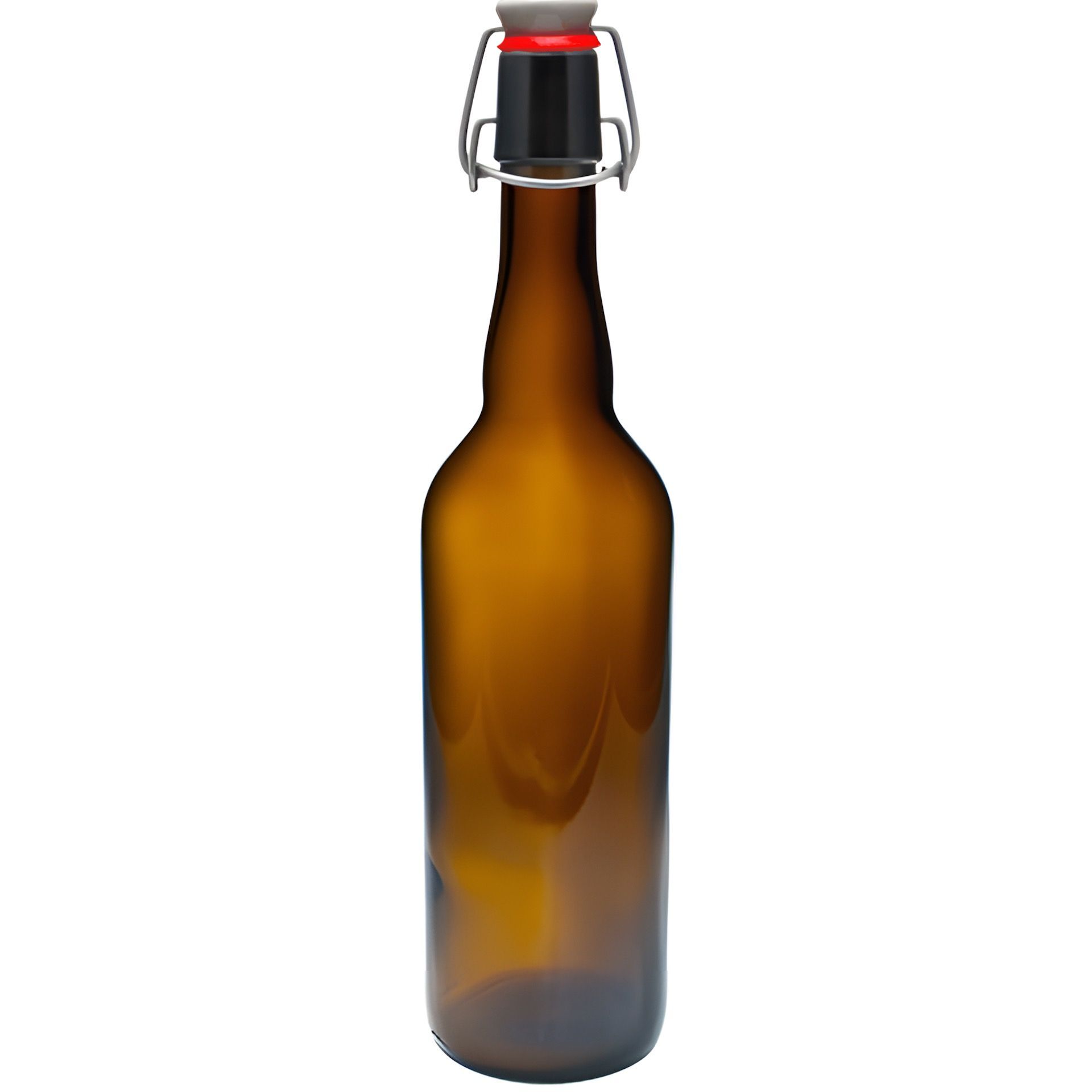 Glasflasche  750 ml braun mit Bügelverschluss