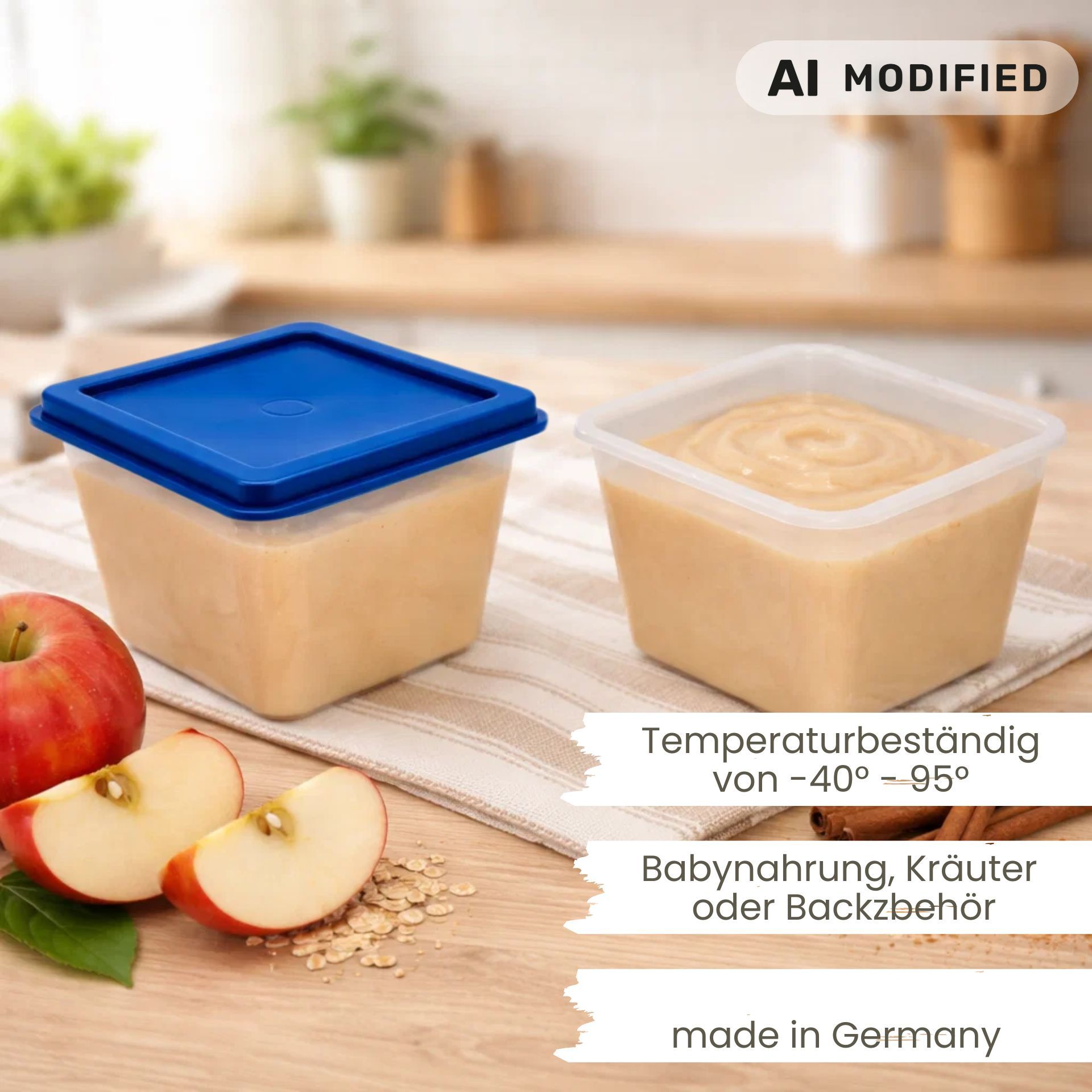 Mini Gefrierdose 100 ml mit Deckel für Babynahrung, Kräuter, etc.