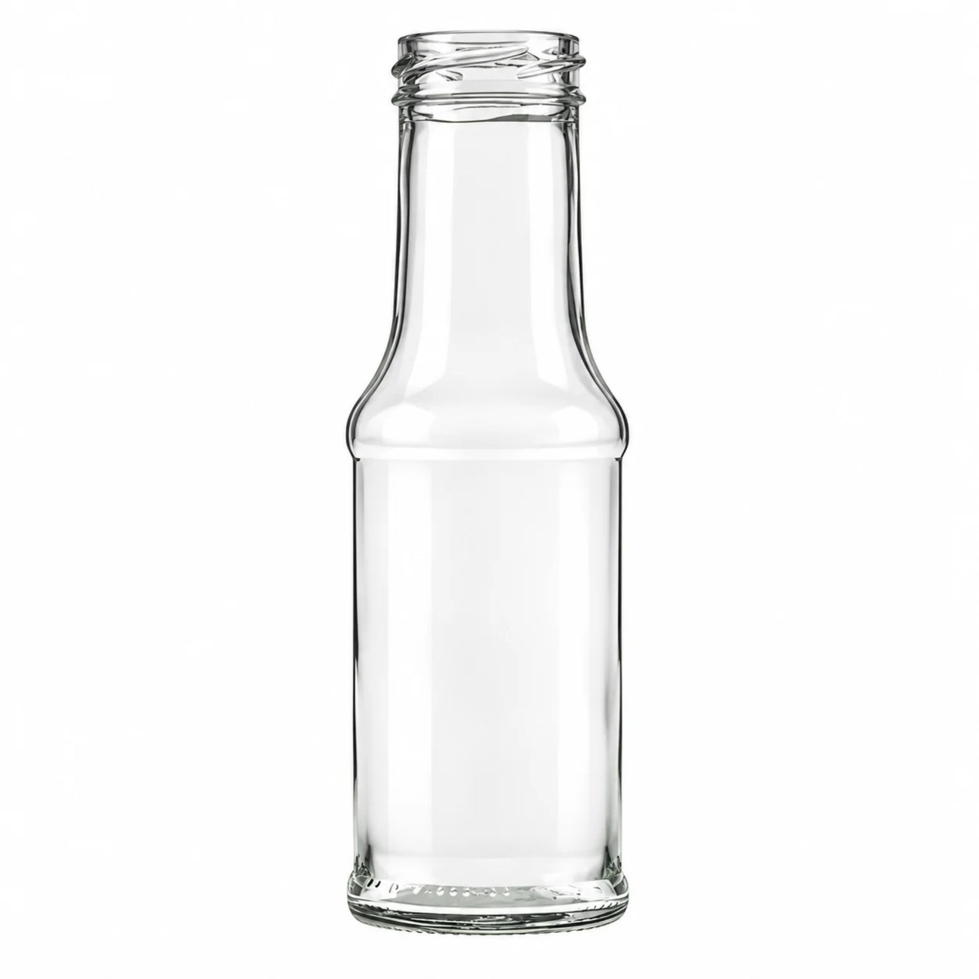 Glasflasche 200 ml Saftflasche mit Deckel in Gold Silber