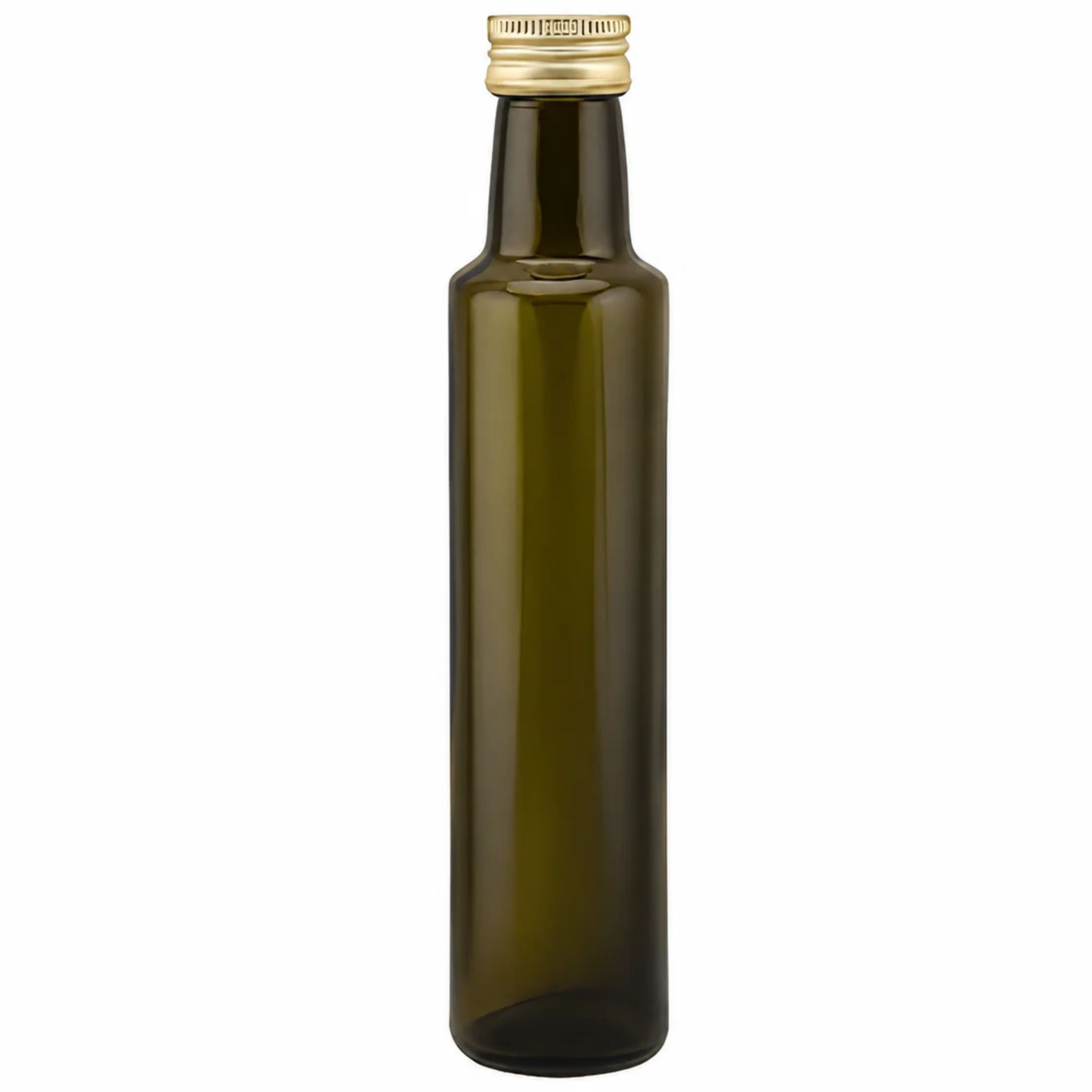 Glasflasche 250 ml braun rund