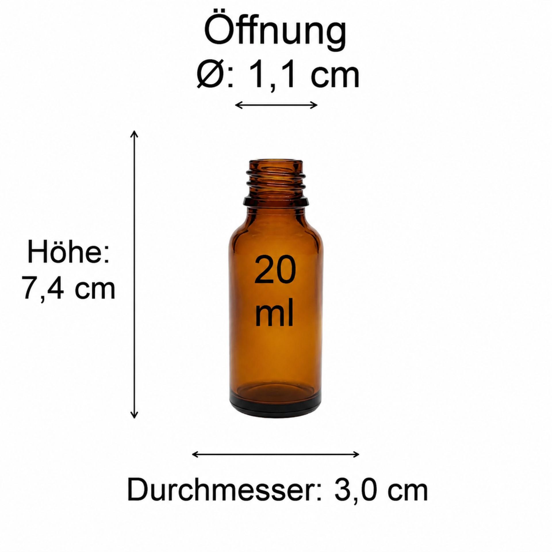 Glasflasche mit Schraubverschluss, gefüllt mit strahlend gelber Flüssigkeit, auf einem weißen Hintergrund. Perfekt für Erfrischungsgetränke, Säfte oder Öle. Hochwertiges, elegantes Design für vielseitigen Einsatz.