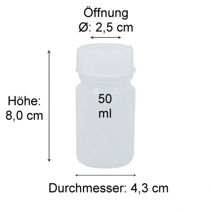 Laborflasche PE   50 ml Weithalsflasche Kunststoff