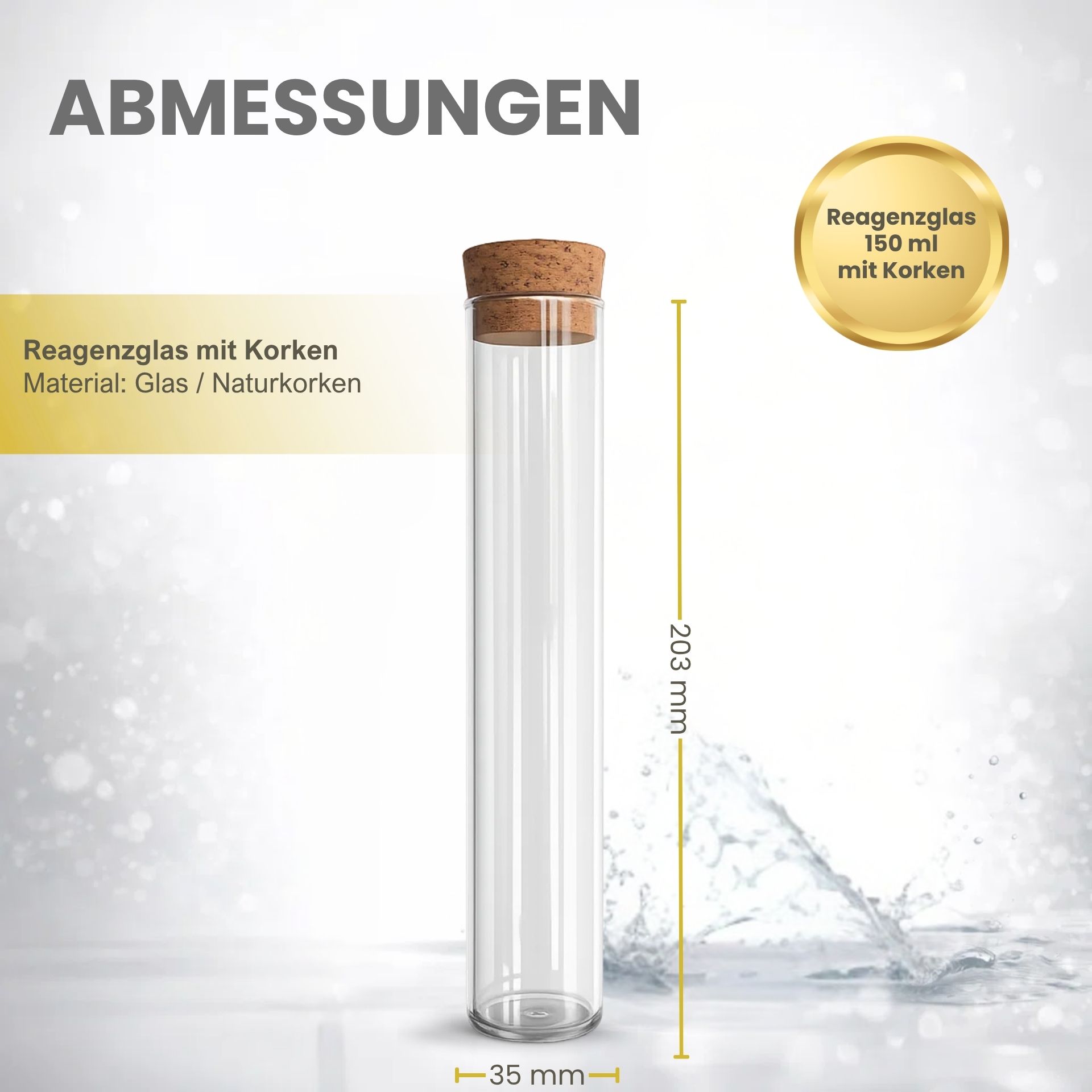Korkenglas  155 ml Reagenzglas