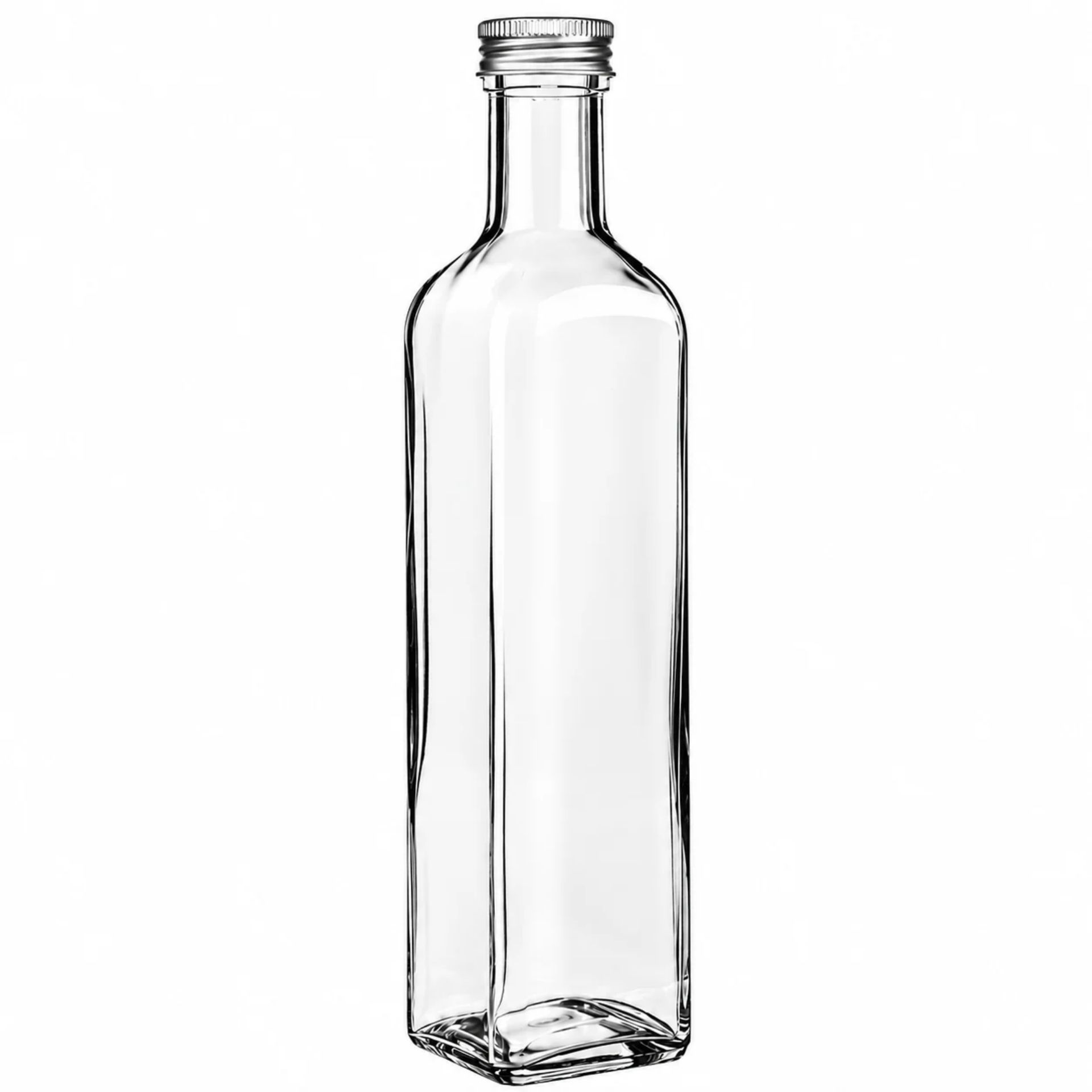 Glasflasche  500 ml eckig Marasca klar