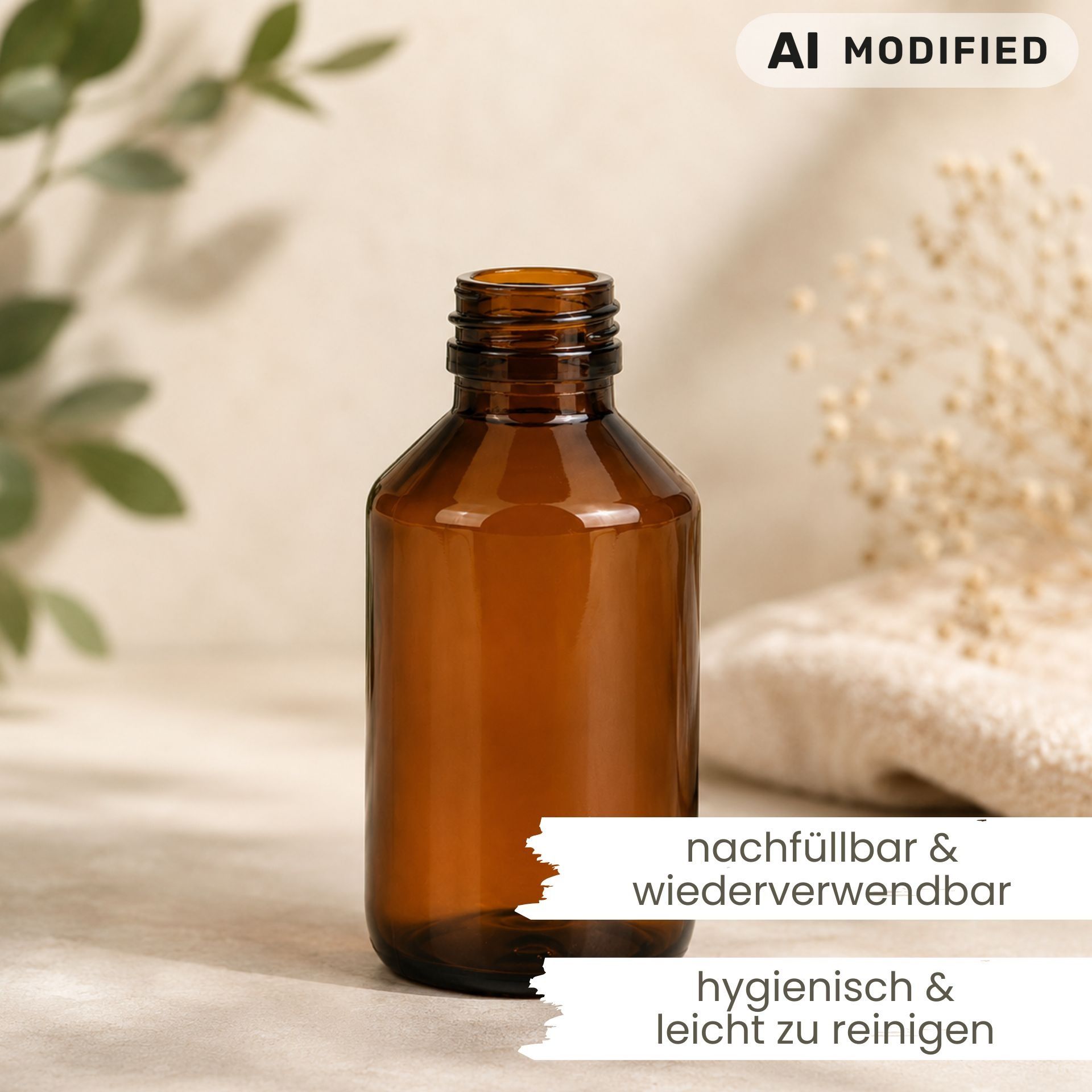 Seifenspender    100 ml braun Lotionspender PET Kunststoff