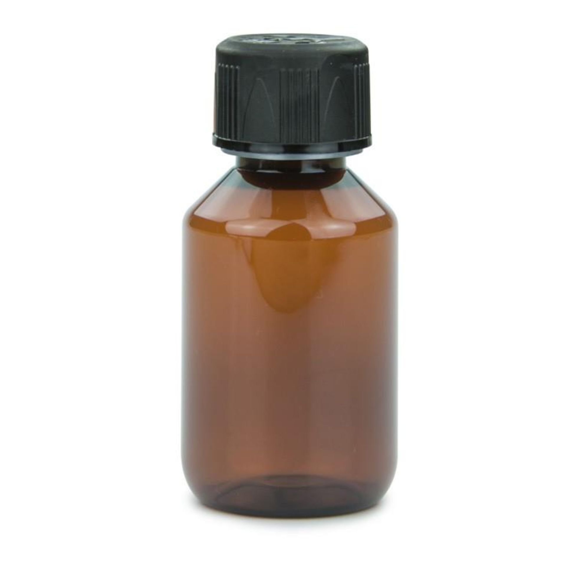 PET Flasche  100 ml braun Laborflasche (Kindersicherung)